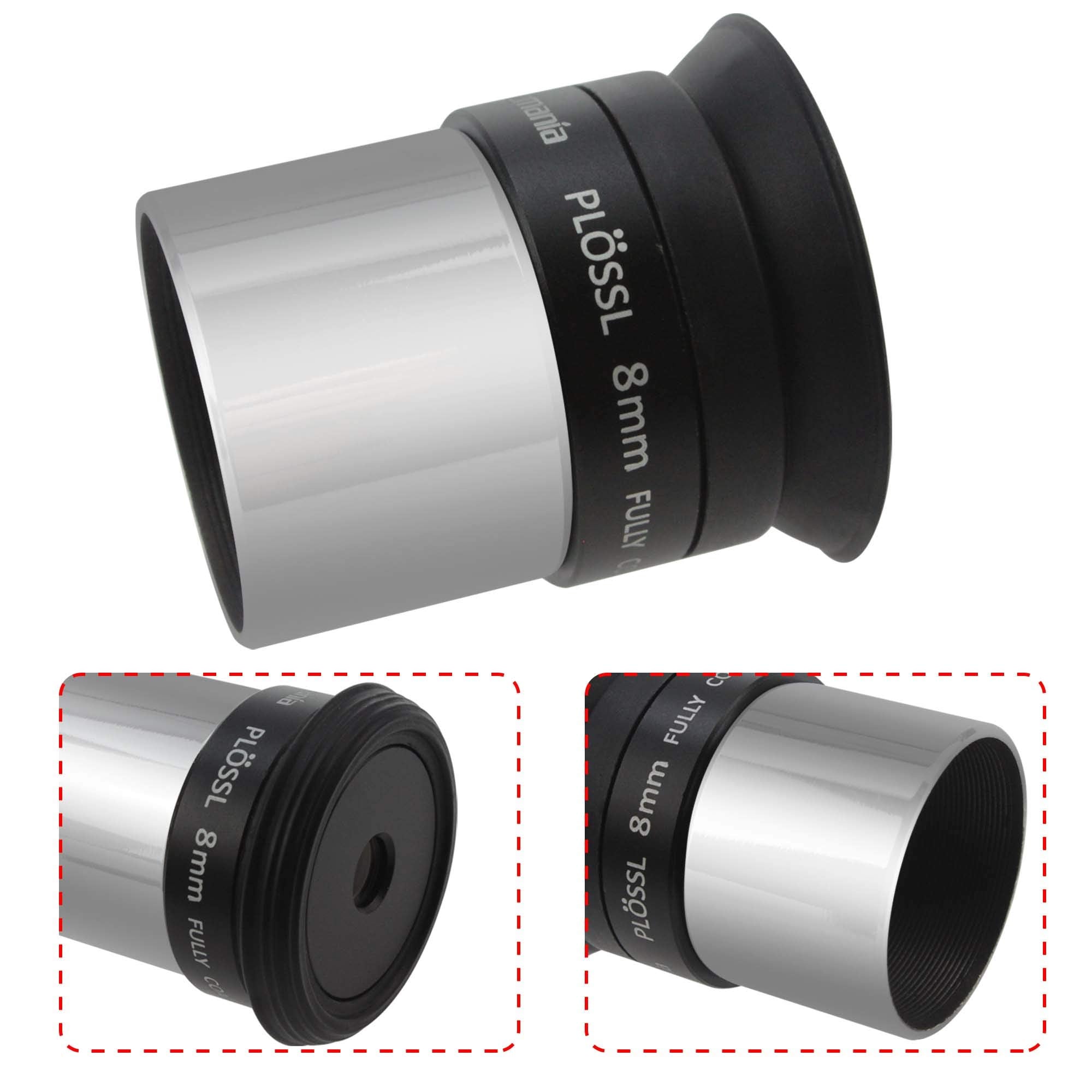 Astromania 1.25'' 8Mm Plossl Telescope Eyepiece   4 Element Plossl Design   Threaded For Standard 1.25Inch Astronomy Filters