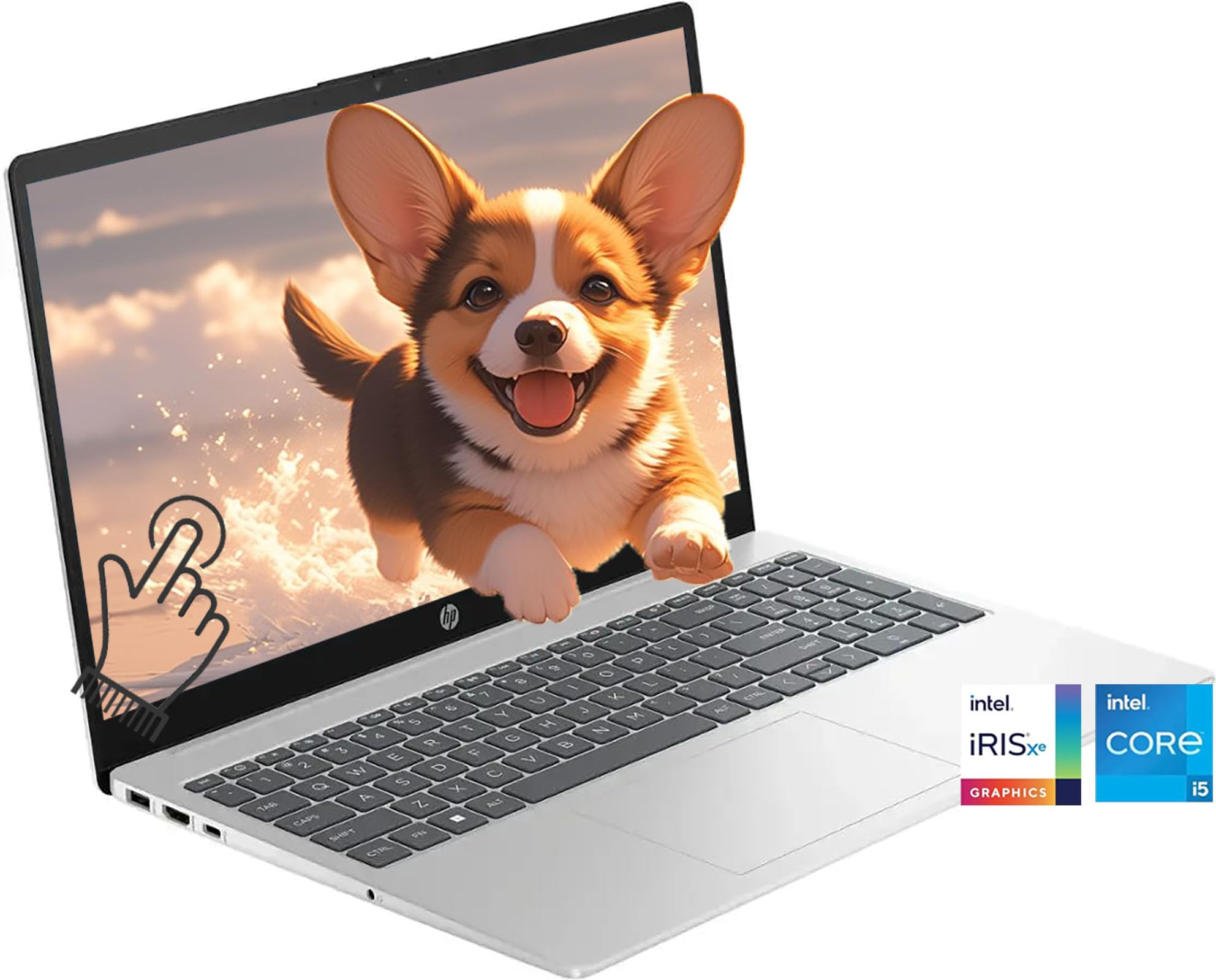 HP 15.6 Touchscreen Laptop 15 INCH HD Student Laptops, 12th Gen Intel 10 Cores Processor (Beat i7-1195G7), 16GB RAM 1TB PCIe SSD