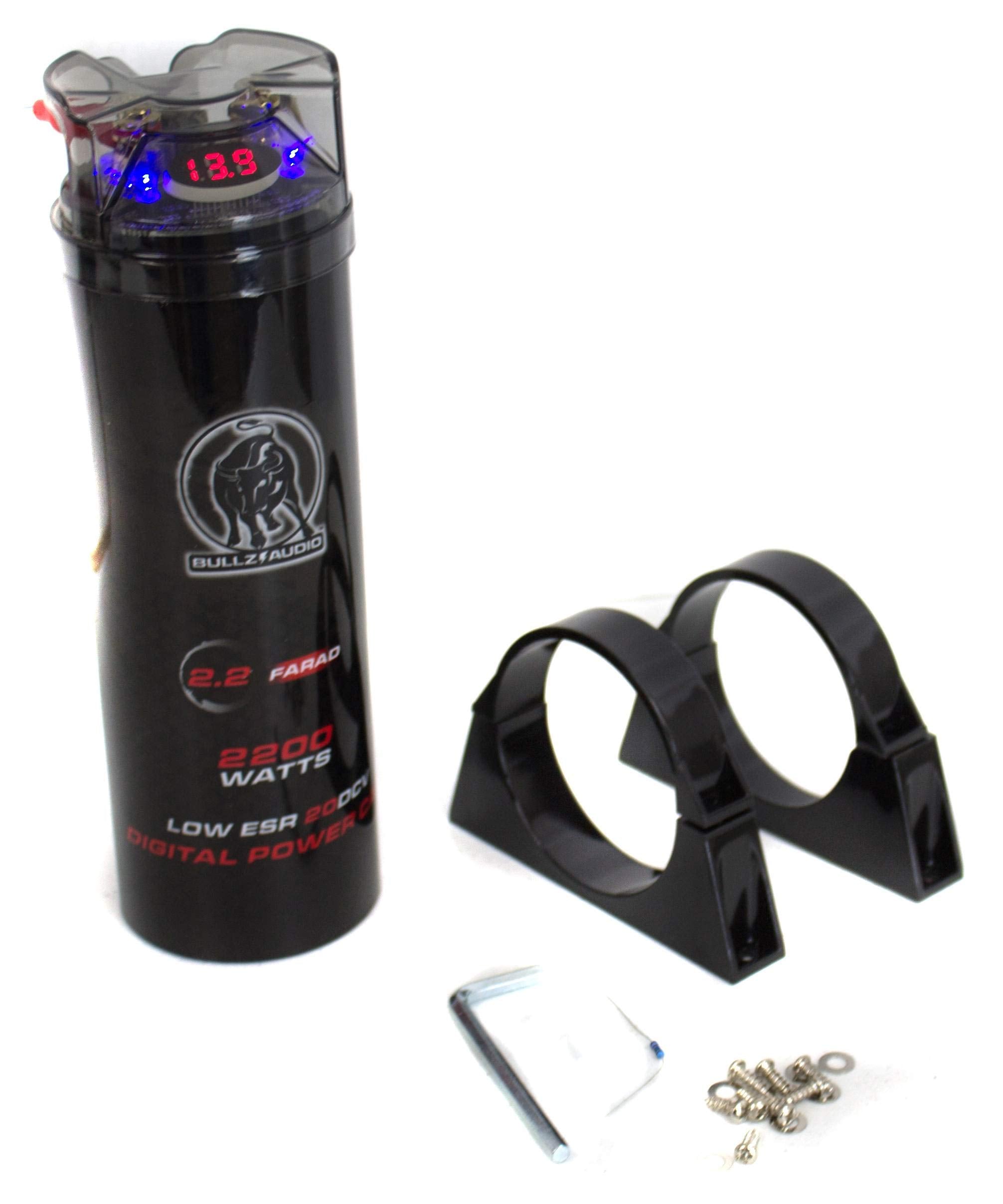 Bullz Audio 2200 Watt 12 Volt Bcap Digital Car Power 2.2 Farad Capacitor