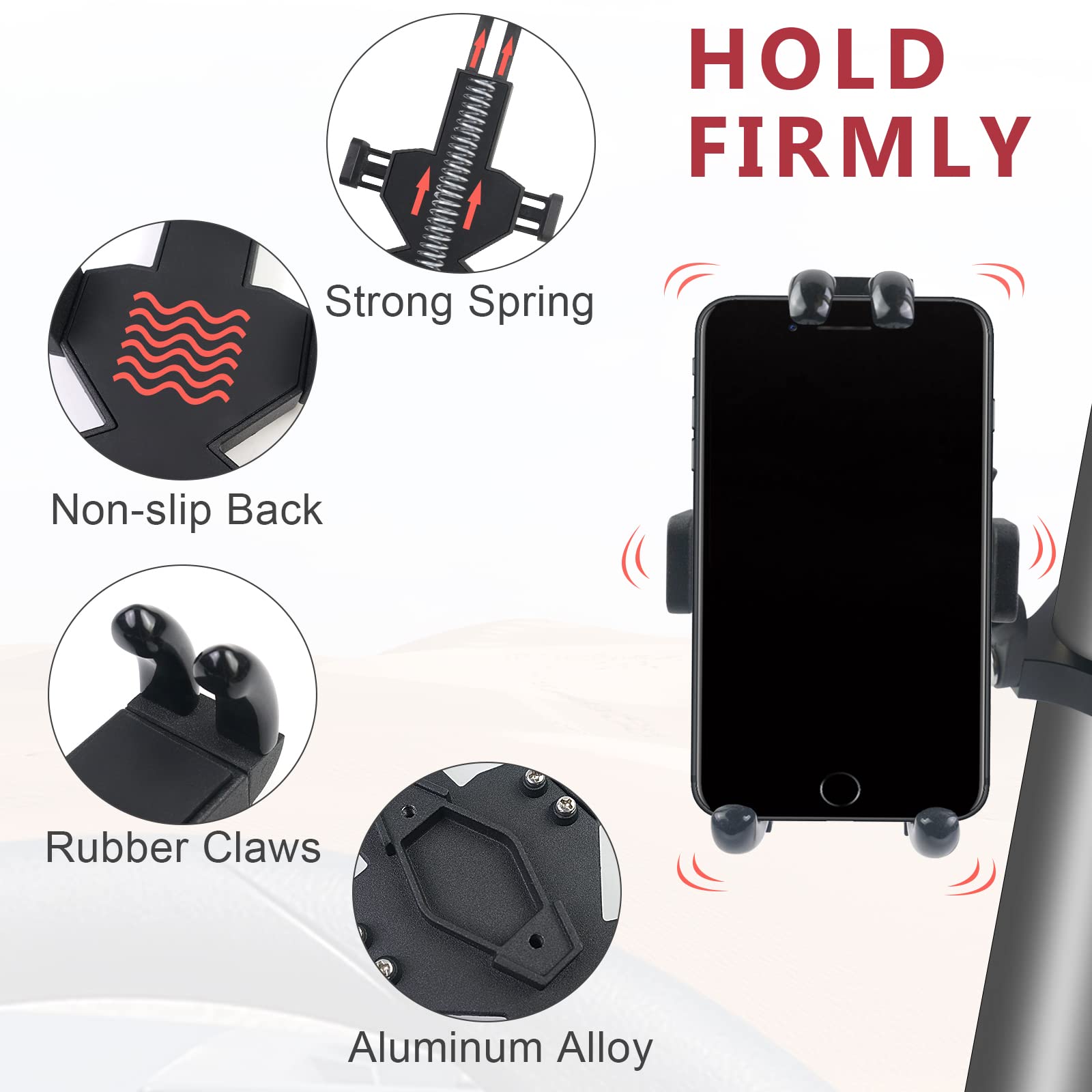 Momi Rac Gp Utv Phone Mount   360 Adjustable Heavy Duty Phone Holder Fit For 1.75 2 Inch Utv Roll Bar Compatible With Can Am Mav
