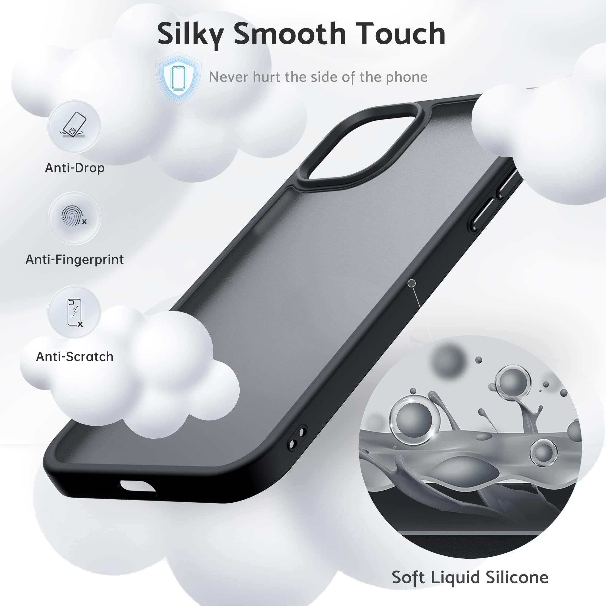 Anqrp Square Series Designed For Iphone 11 Case, [Support Wireless Charging] Super Soft Silicone Slim Phone Case Cover For Iphon