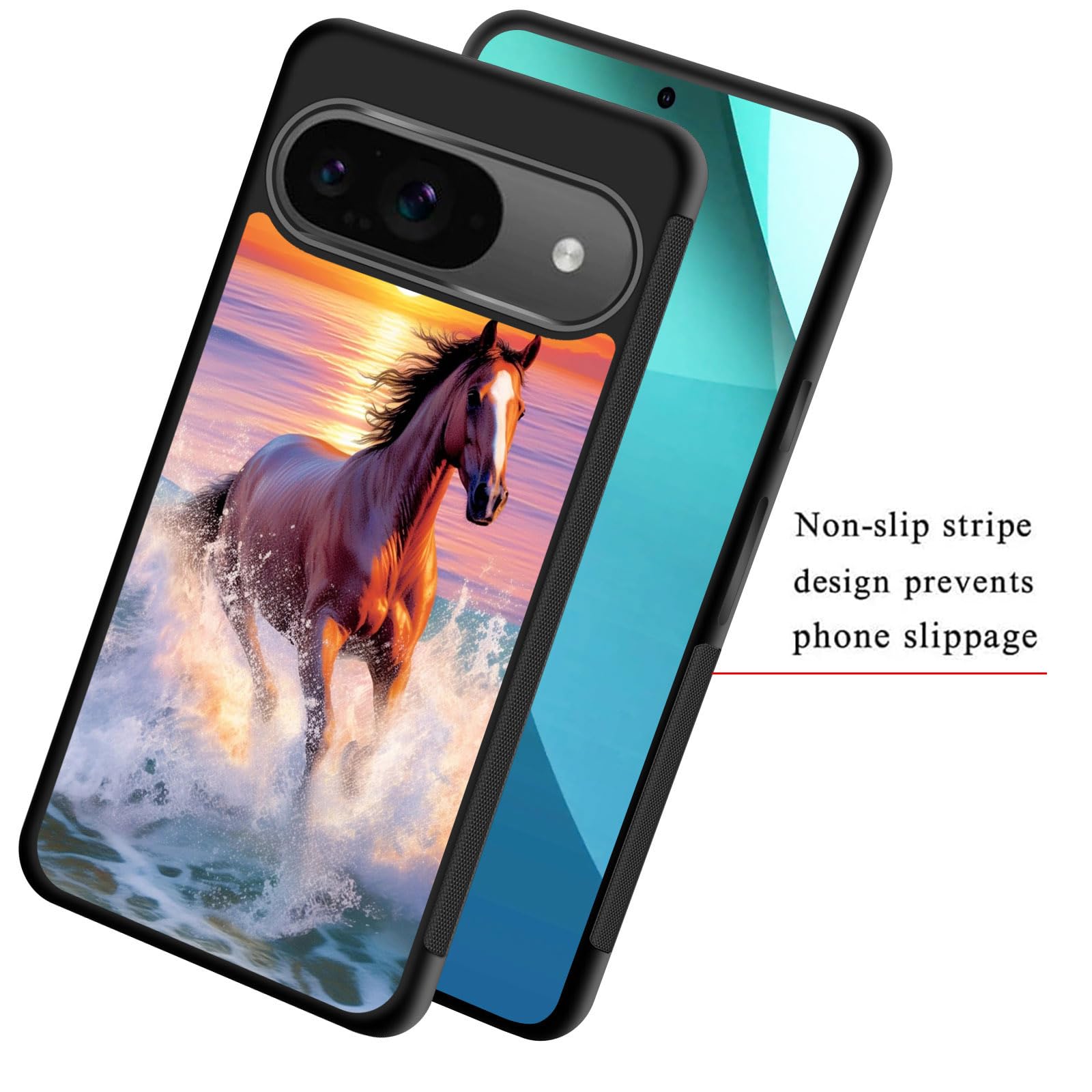 Zqlplzr For Pixel 9/Pixel 9 Pro Case,Tire Anti-Skid Edges Cute Design Shockproof Bumper Full Protection Back Cover For Google Pi