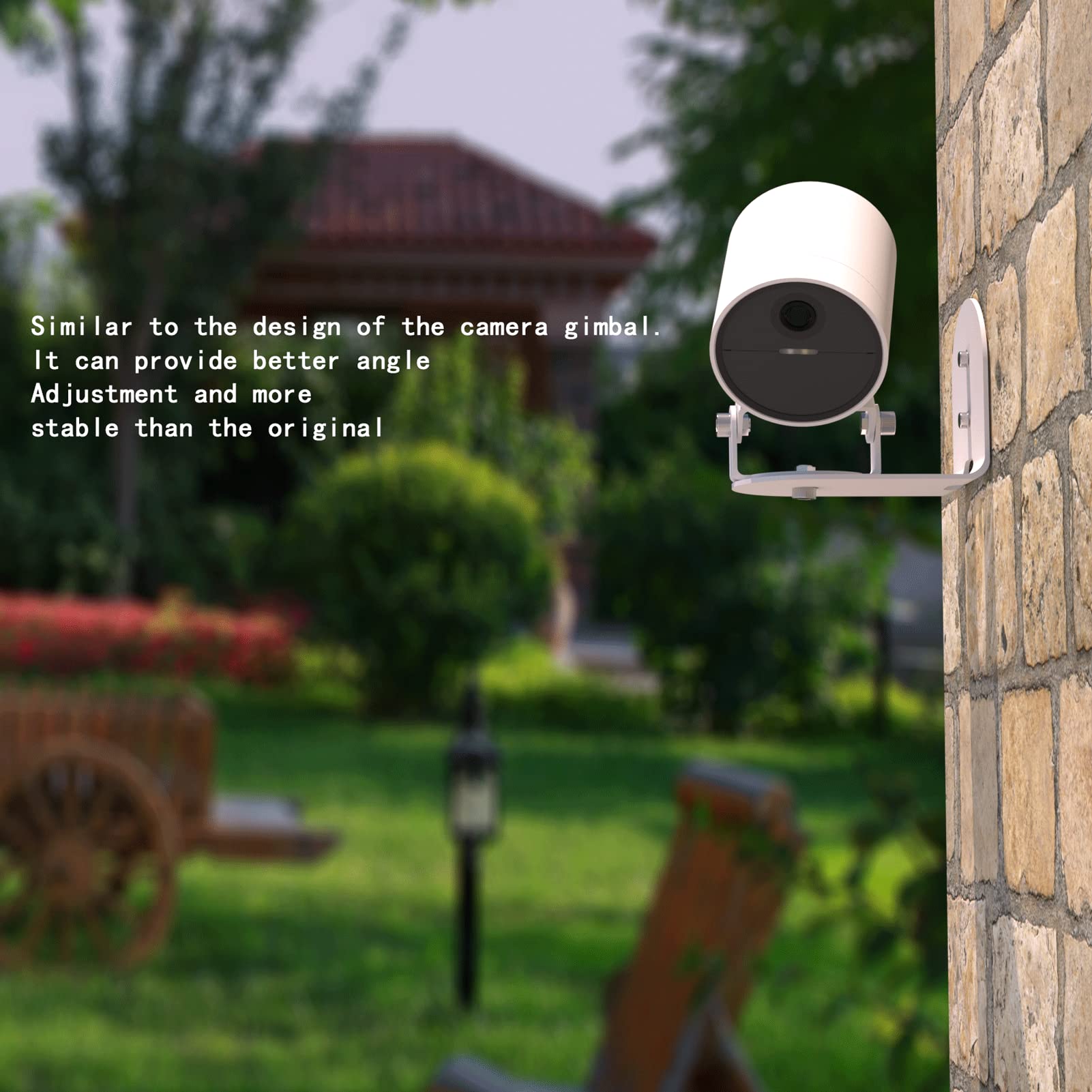 Teccle Metal Wall Mount For Simplisafe Outdoor Camera, Anti Drop, 360 Degree Adjustment Swivel Mount Bracket (Camera Not Included) (2 Pack)