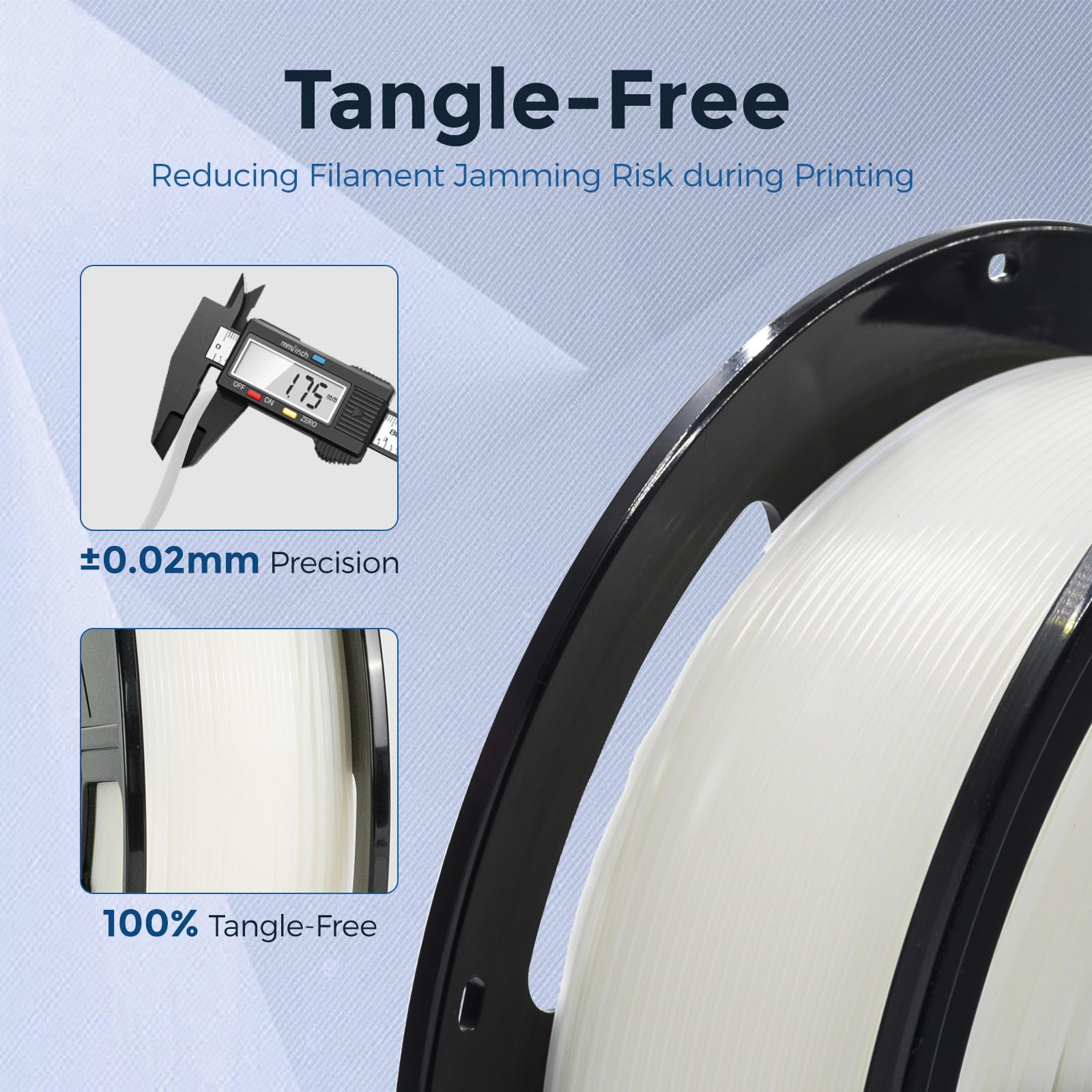 Flashforge Petg Pro Filament 1.75Mm Natural, 3D Printer Filament 1Kg (2.2Lbs) Spool, Dimensional Accuracy +/- 0.02Mm, 3D Printin