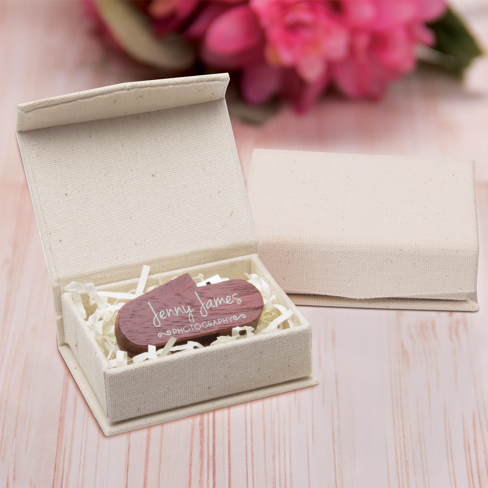 Neil Enterprises Inc. Small Linen Box For Flash Drive Or Jewelry