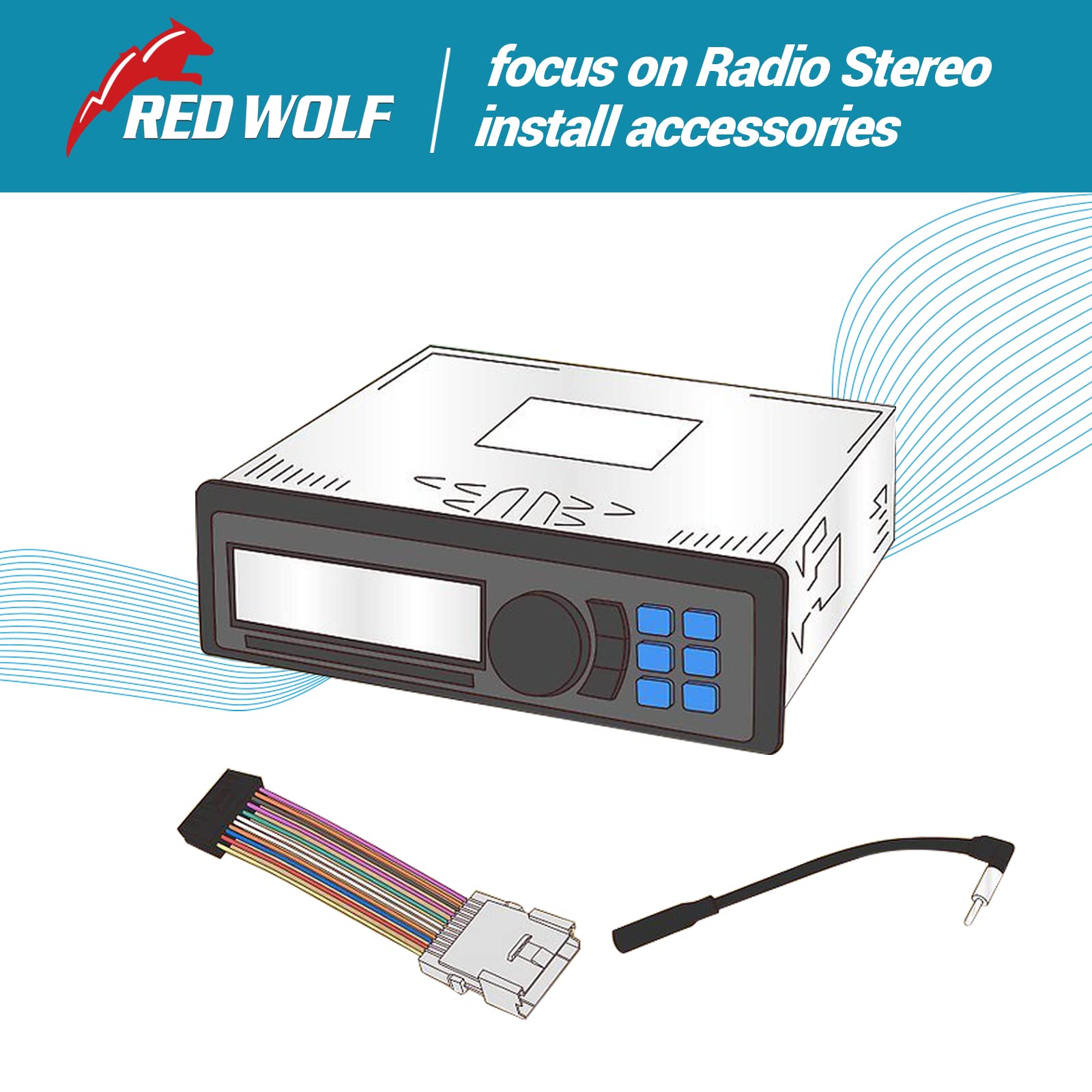 Red Wolf Car Radio Reverse Wiring Harness Adapter Select For Toyota Corolla 1987 2010, Tundra 1999 2017, Scion 2005 2018, Lexus 1990 2003 Non Jbl System, Replace Oem Stereo Wire Cable Plug