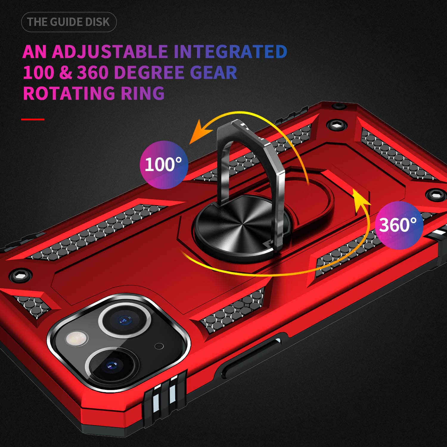 Addit Case For Iphone 14 Plus Phone Case Iphone 14 Plus Case, With Kickstand Ring, Support Magnet Car Mount, Military Grade, Hea