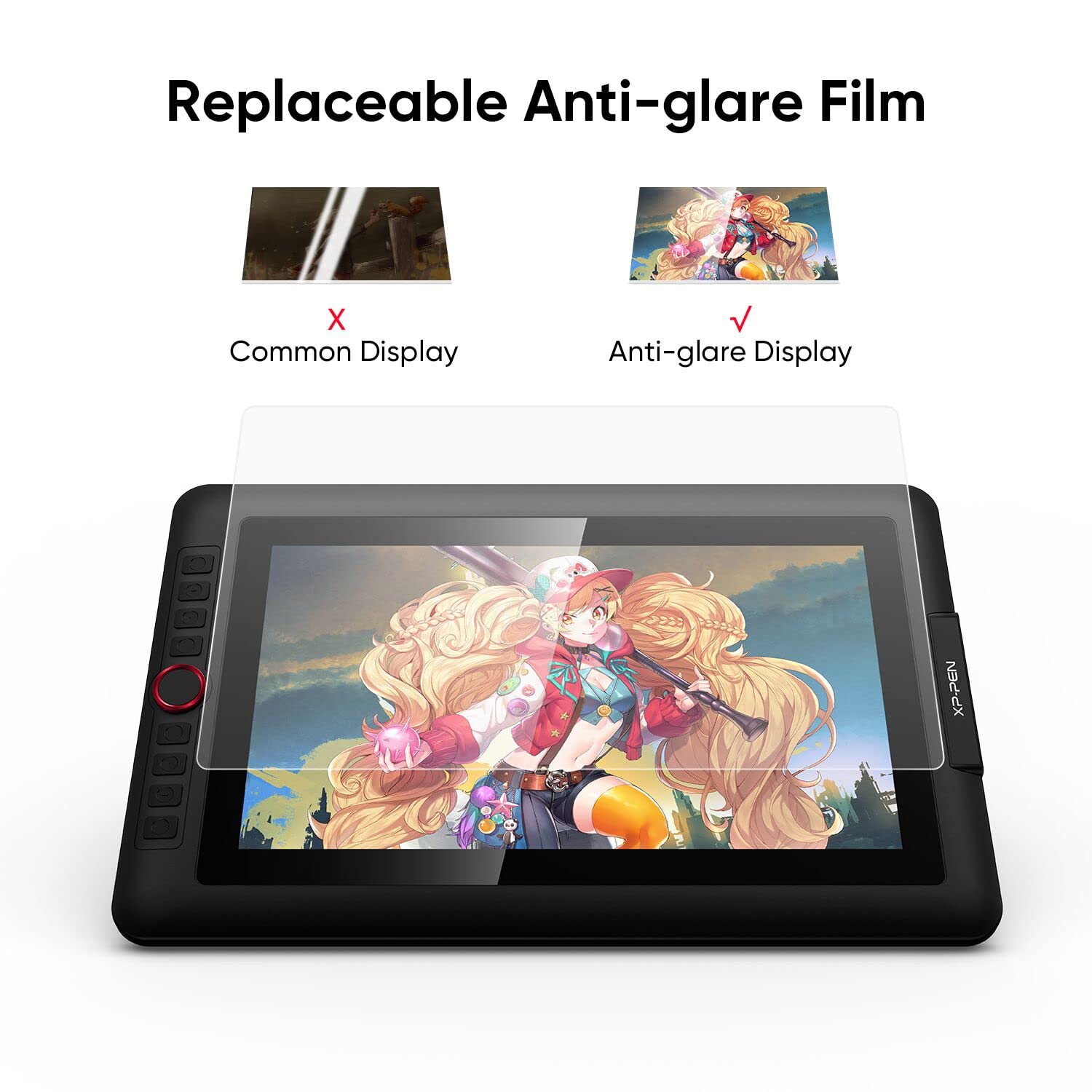 Xppen Drawing Tablet With Screen Full-Laminated Graphics Drawing Monitor Artist13.3 Pro Graphics Tablet With Adjustable Stand An