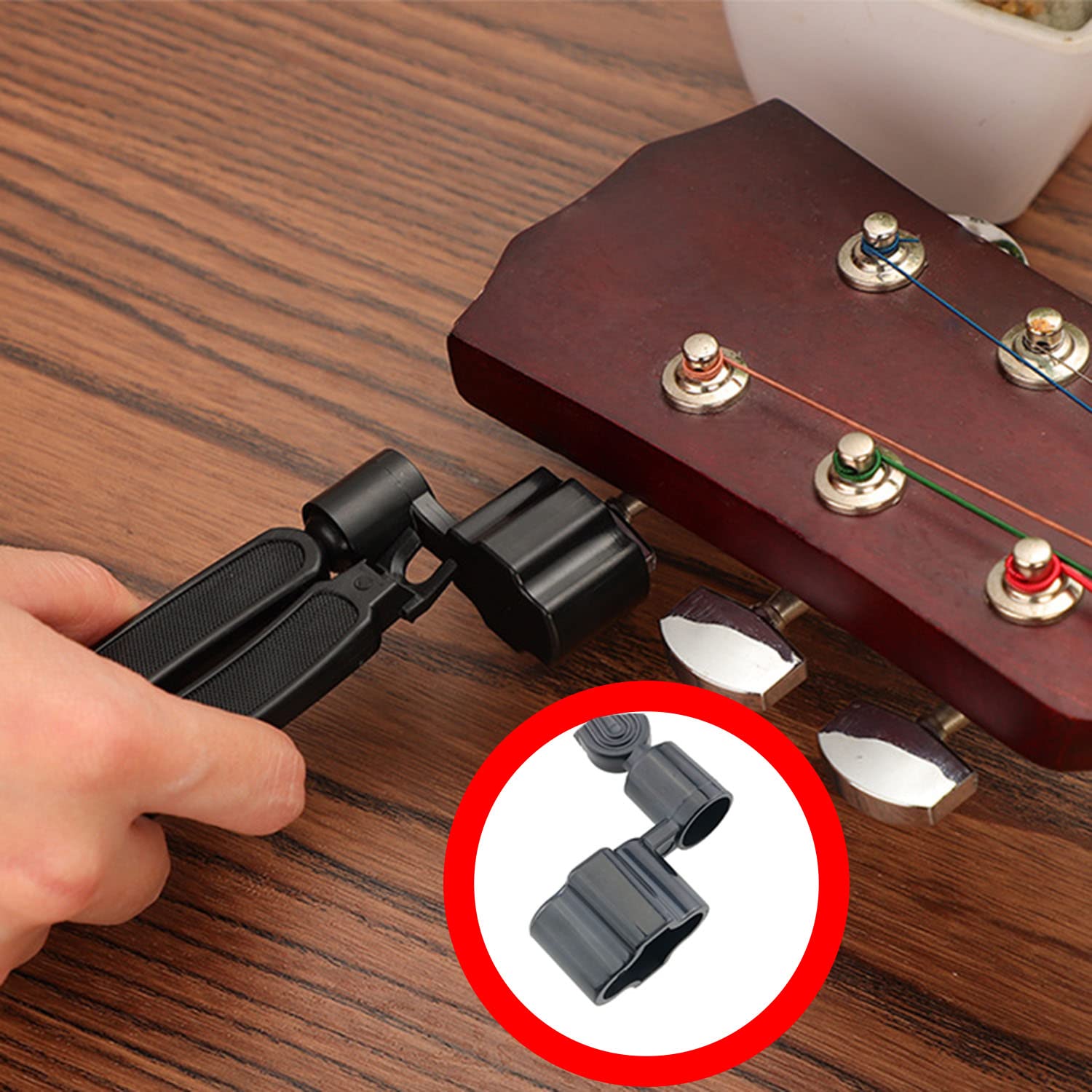 3 In 1 Guitar Tool Chenjin Black Professional Guitar String Winder Cutter And Bridge Pin Puller For Repairing Restringing, 3 In