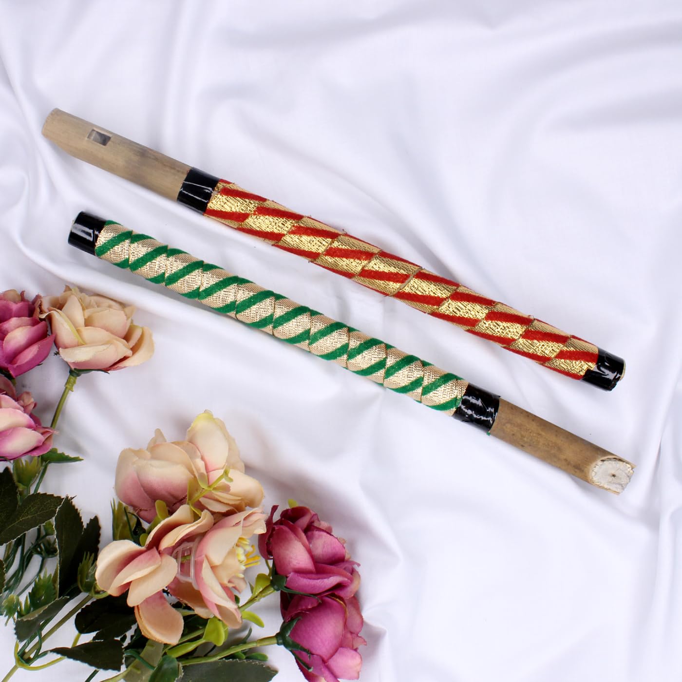 Boxo Decorative Bansuri Inspire Lord Krishna Flute Indian Windwood Musical Instrument Janamashtmi Special Gifts (1 Pc)
