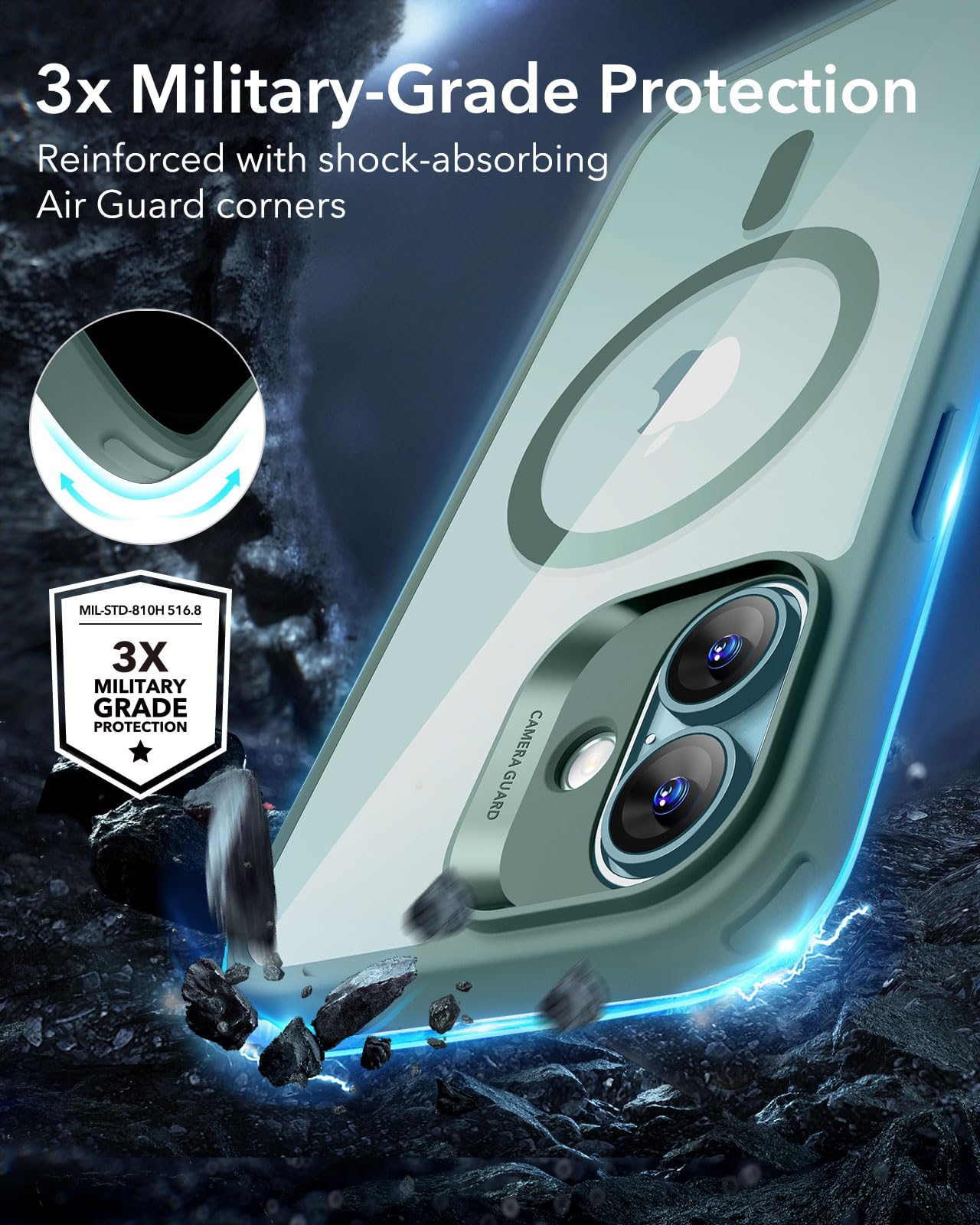 Esr For Phone 16 Case, Compatible With Magsafe, Shockof Military-Grade Tection, Magnetic Phone Case For Phone 16, Classic Hybrid