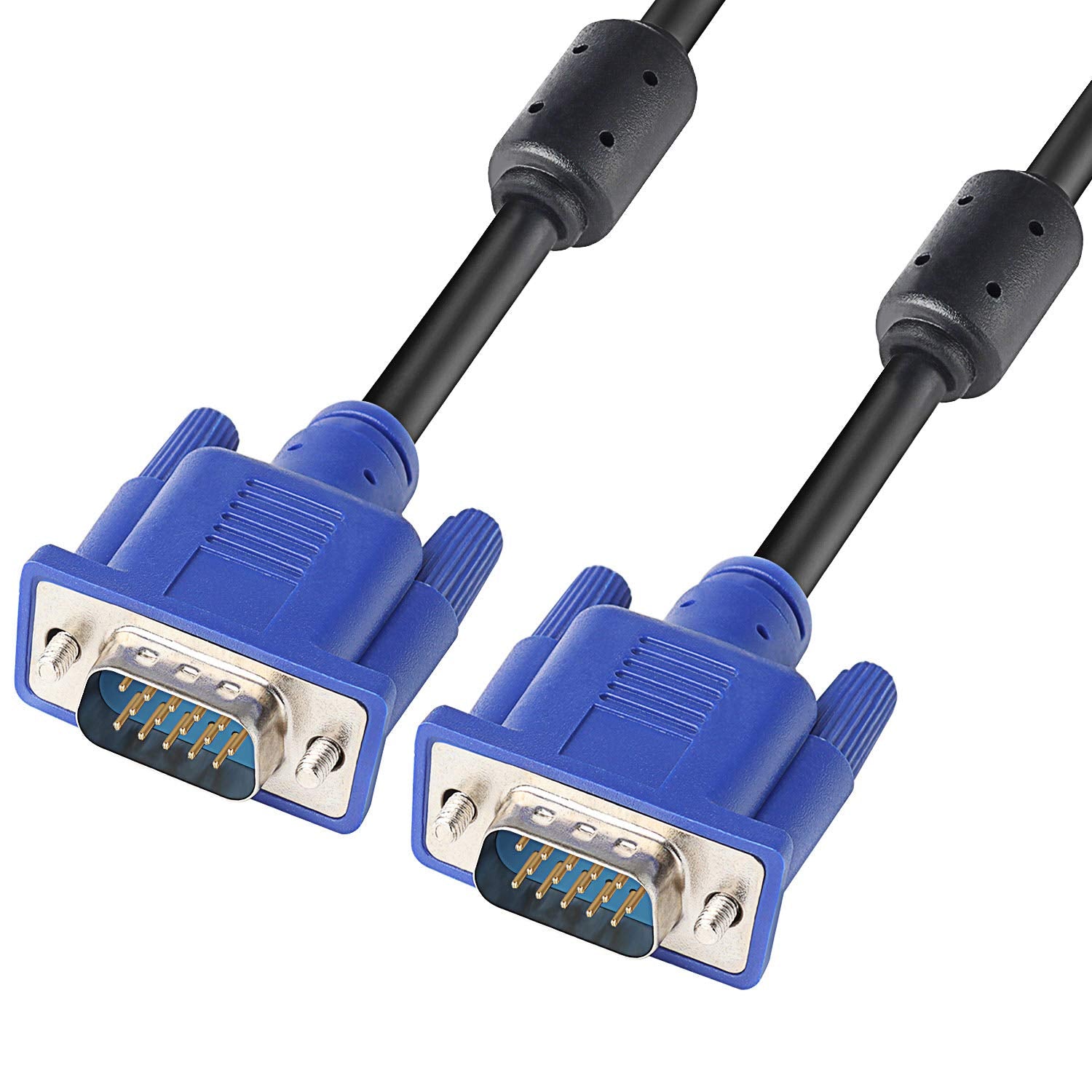 Pasow Vga To Vga Monitor Cable Hd15 Male To Male For Tv Computer Projector (1.5 Feet)
