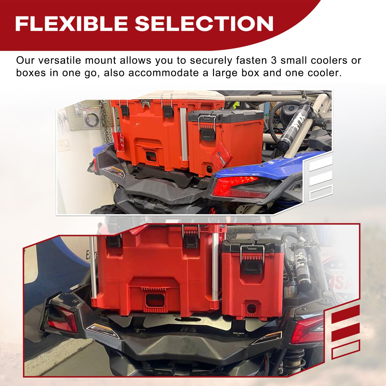 Elitewill Packout Mount Compatible With Milwaukee Fit For Can-Am Maverick X3 2017-2023