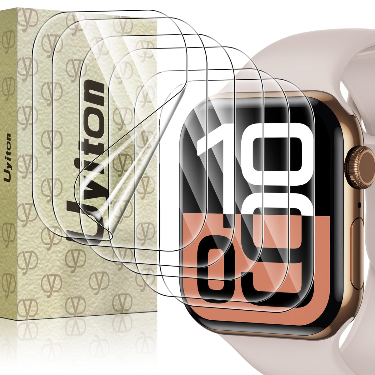 Uyiton 6Pack For Apple Watch Series 10 Screen Protector 42Mm, Military Grade Replacement Tpu Film [Not Glass] Iwatch Protector A