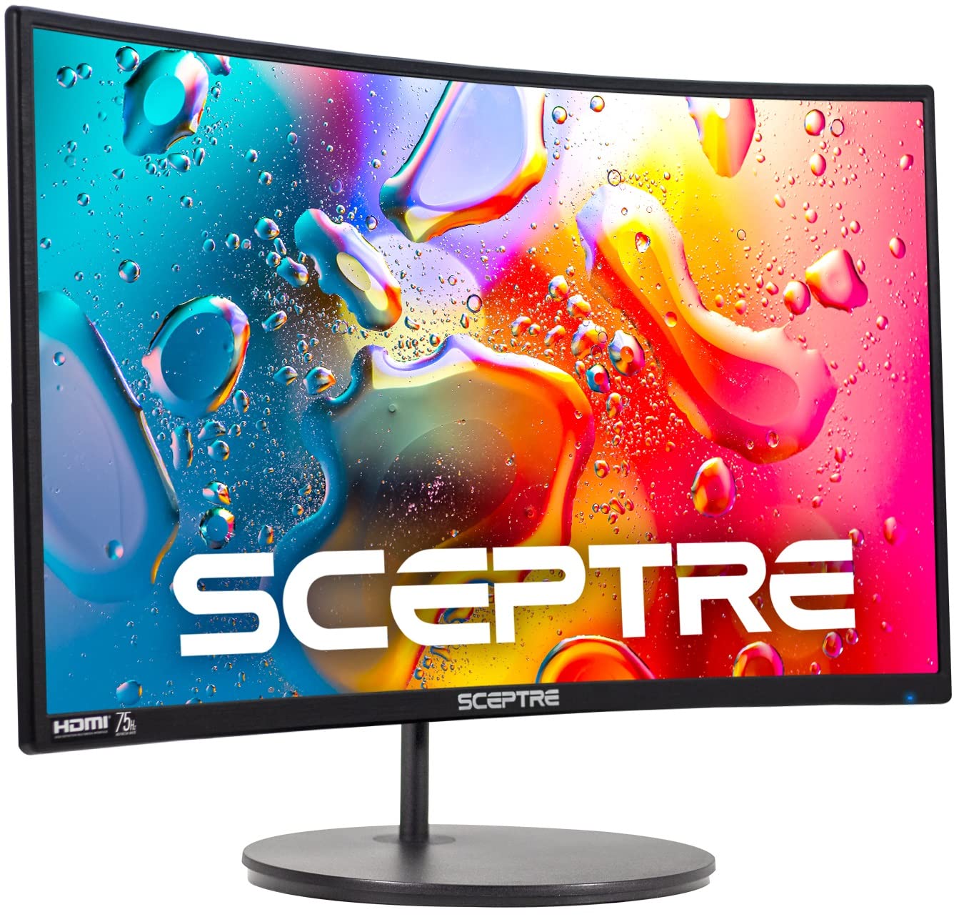 Sceptre Curved 24 Inch Gaming Monitor 1080P R1500 98% Srgb Hdmi X2 Vga Build In Speakers, Vesa Wall Mount Machine Black (C248W 1