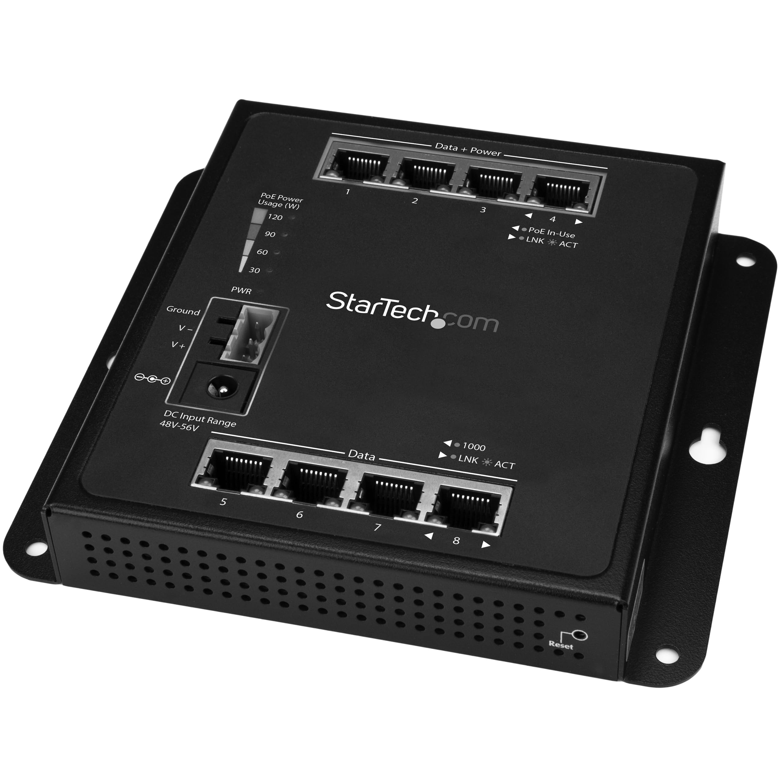 Startech.Com Industrial 8 Port Gigabit Poe Switch   4 X Poe+ 30W   Power Over Ethernet   Hardened Gbe Layer/L2 Managed Switch   