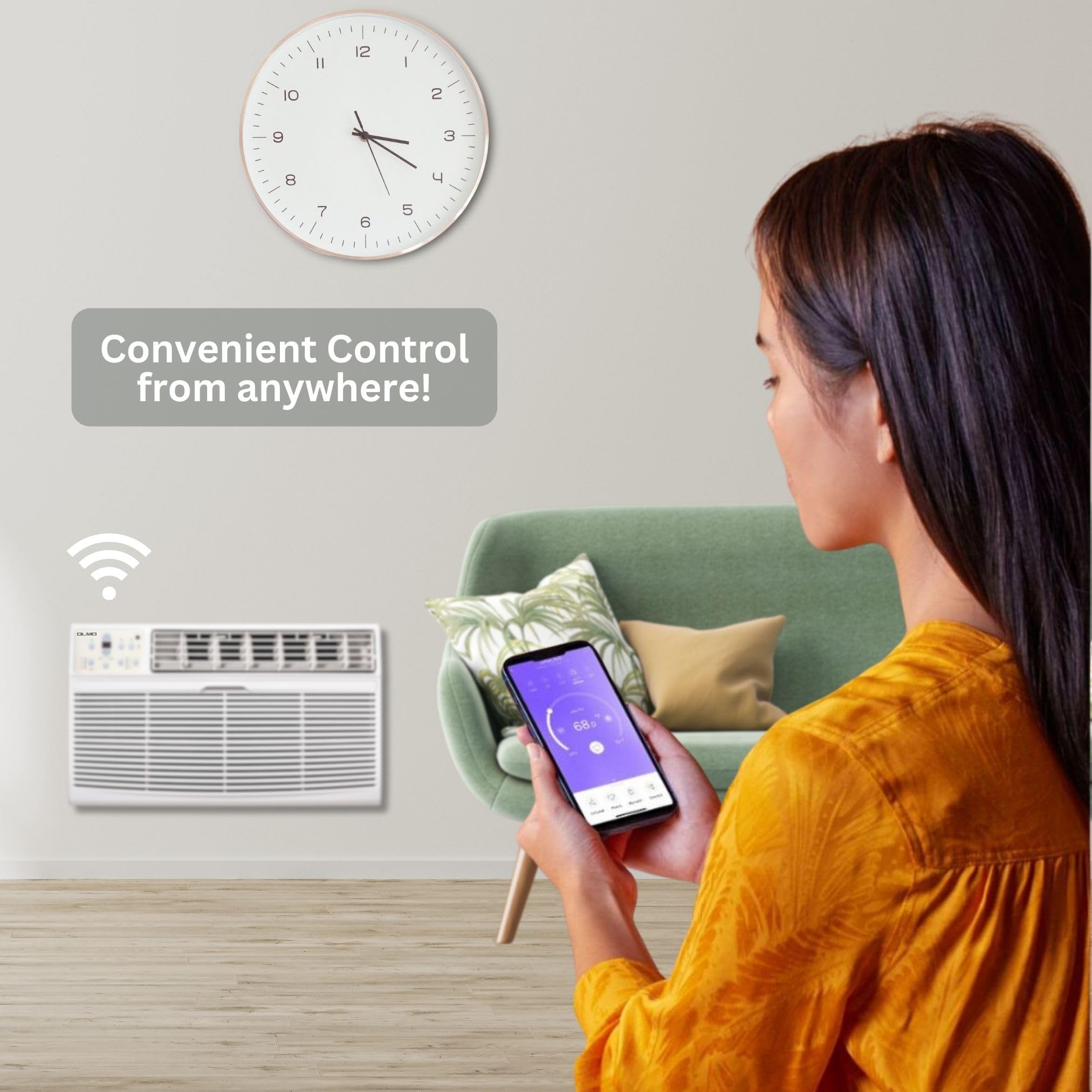 Olmo Ttw 14,000 Btu 230V Through-The-Wall Air Conditioner With Remote Control And Built In Smart Kit, Cooling Only (R32 Refriger