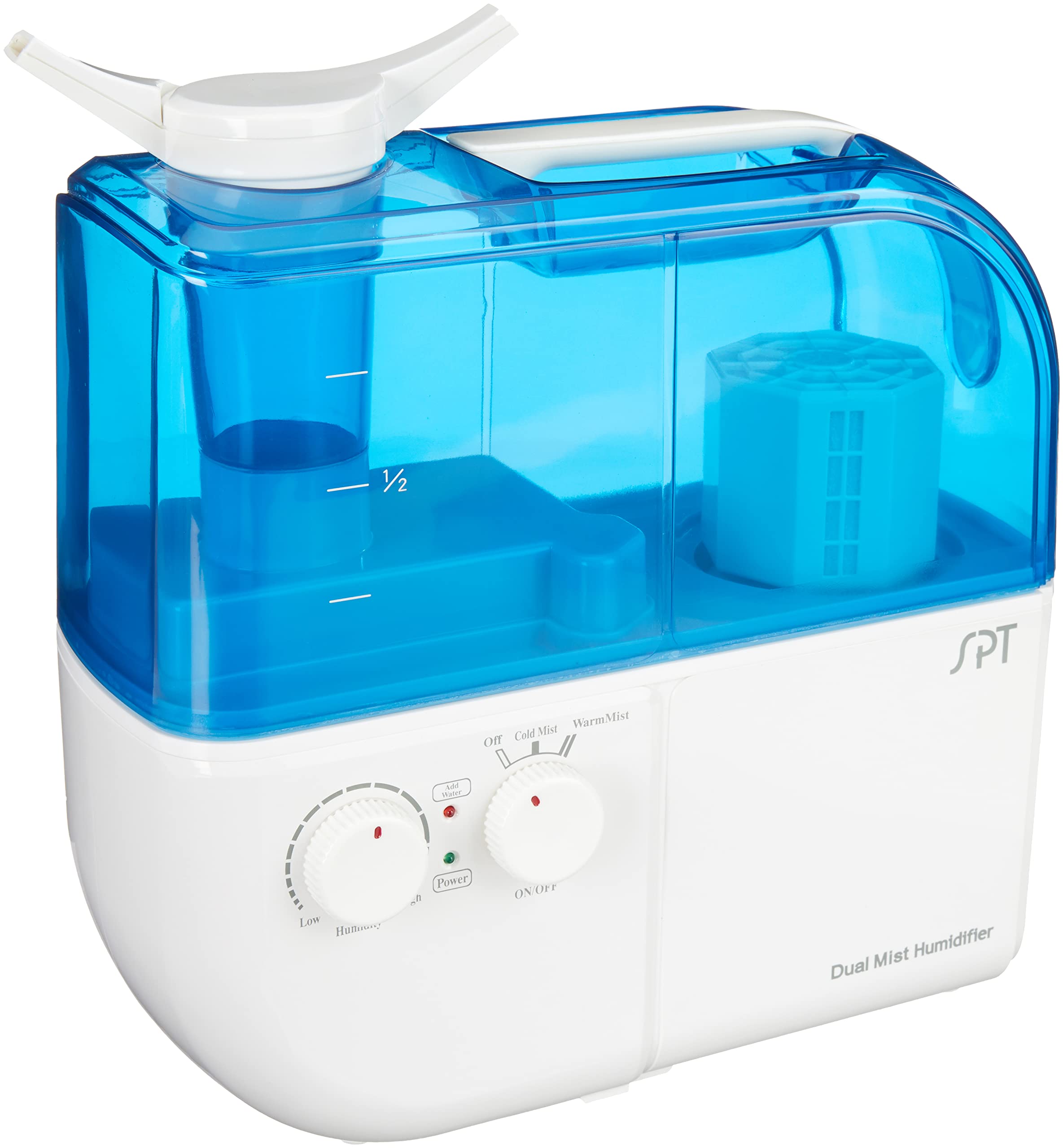 Dual Mist Ultrasonic Humidifier (Warm/Cool)   Blue
