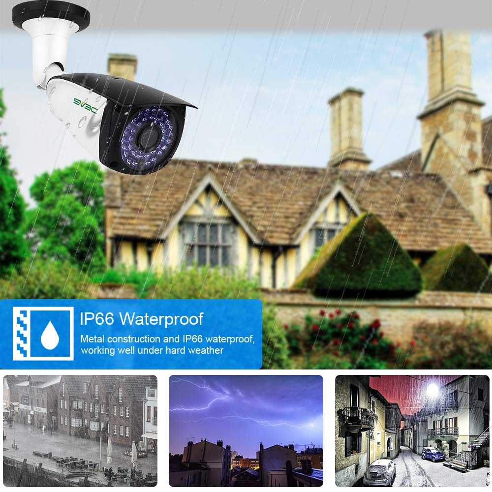 Sv3C 5Mp Poe Ip Camera Outdoor, 2 Pack Power Over Ethernet Security Surveillance Cameras With 2 Way Audio, Humanoid Detection, R