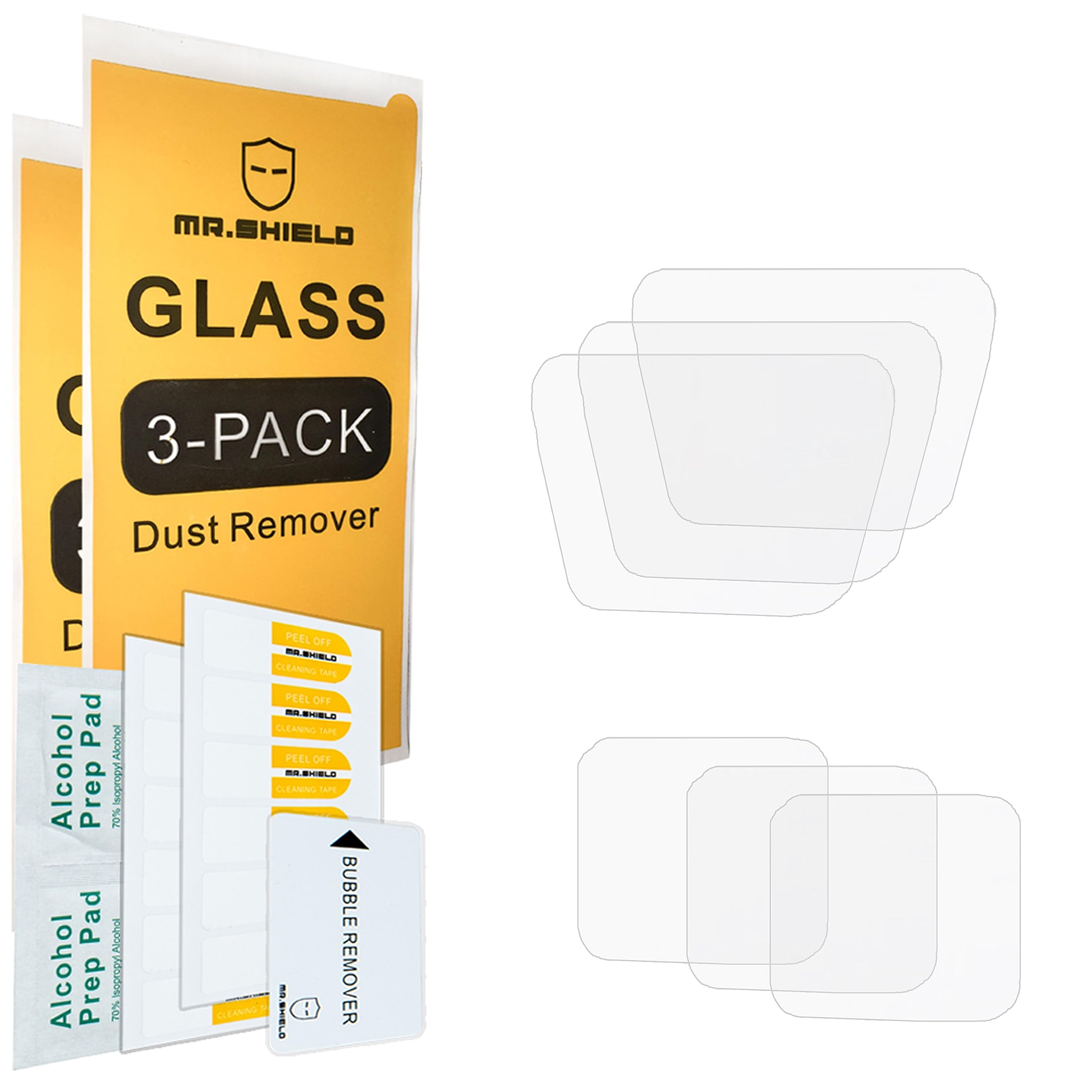 Mr.Shield [3 Pack] Lens Screen Protector For Dji Air 3 [Tempered Glass] [Japan Glass With 9H Hardness] Screen Protector