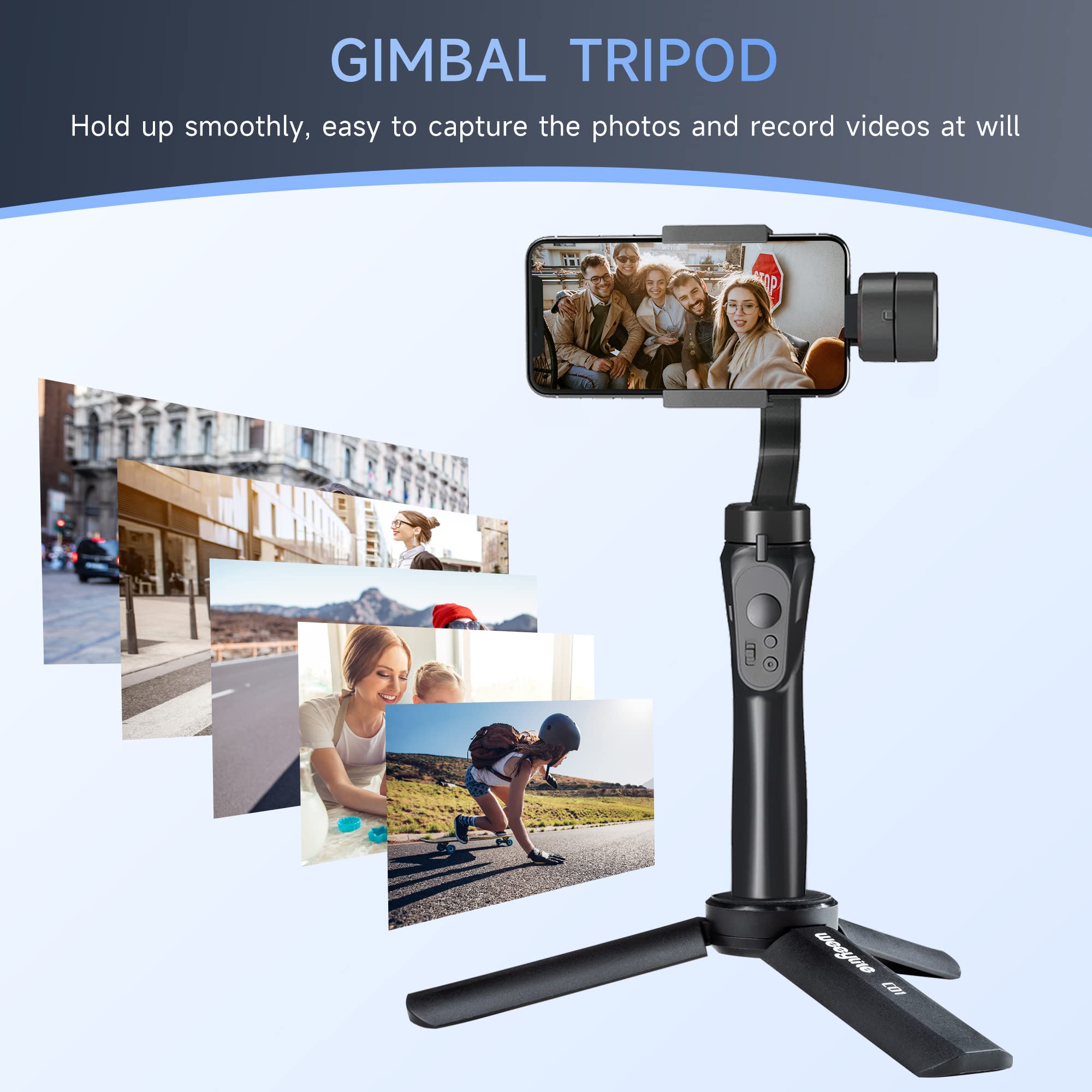 1/4 Mini Tripod, Tabletop Desktop Stand Compact Tripod With 1/4'' Screw For Weeylite K21 Stick Light, S03/S05 Pocket Photo Light