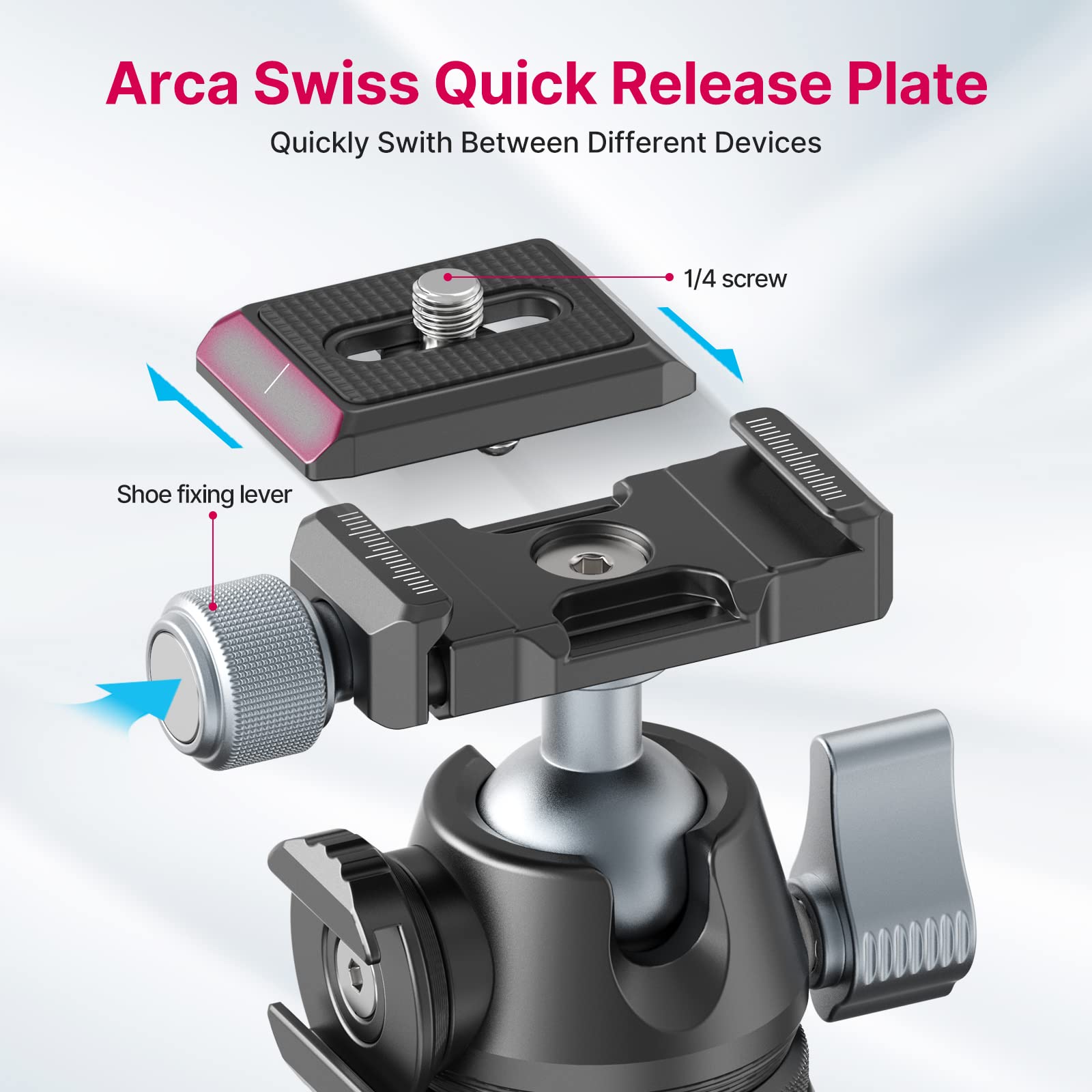 Ulanzi Mt-47 Camera Tripod Aluminum Alloy Mini Travel Phone Tripod Stand Compact Desktop Tripod For Dslr, 360 Ball Head With 1/4