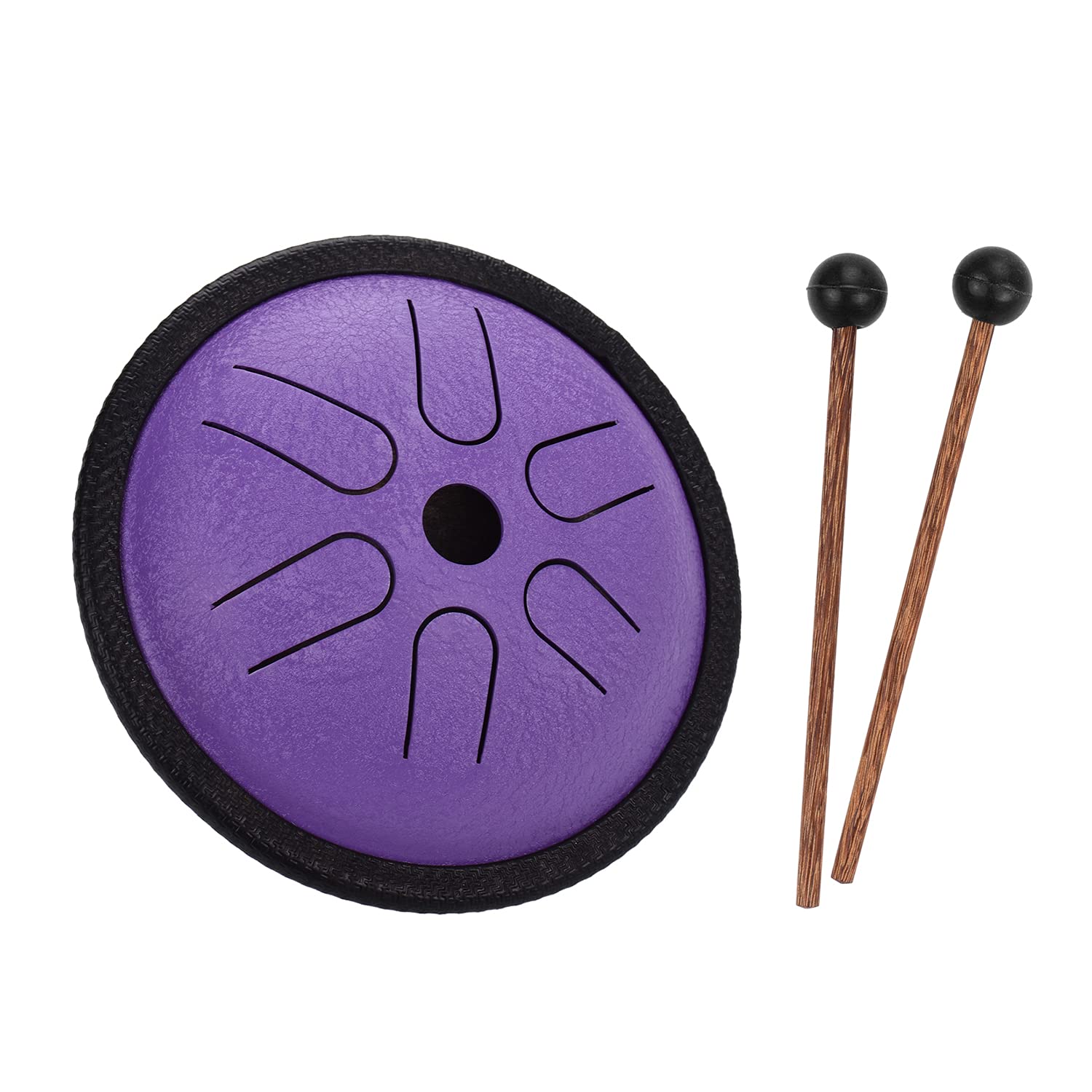 pekdi 5.5 Inches Mini Steel Tongue Drum 6 Notes Handpan Drum Steel Pocket Drum Percussion Instrument with Mallets Carry Bag for 