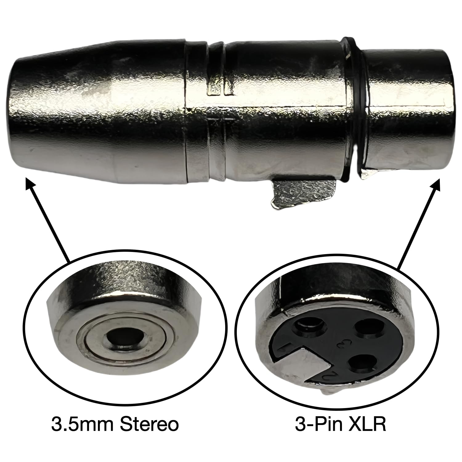 Cess Xlr To 3.5Mm Stereo Audio Adapter   Connects Iphone, Ipad, Or Other 3.5Mm Devices To Powered Speakers