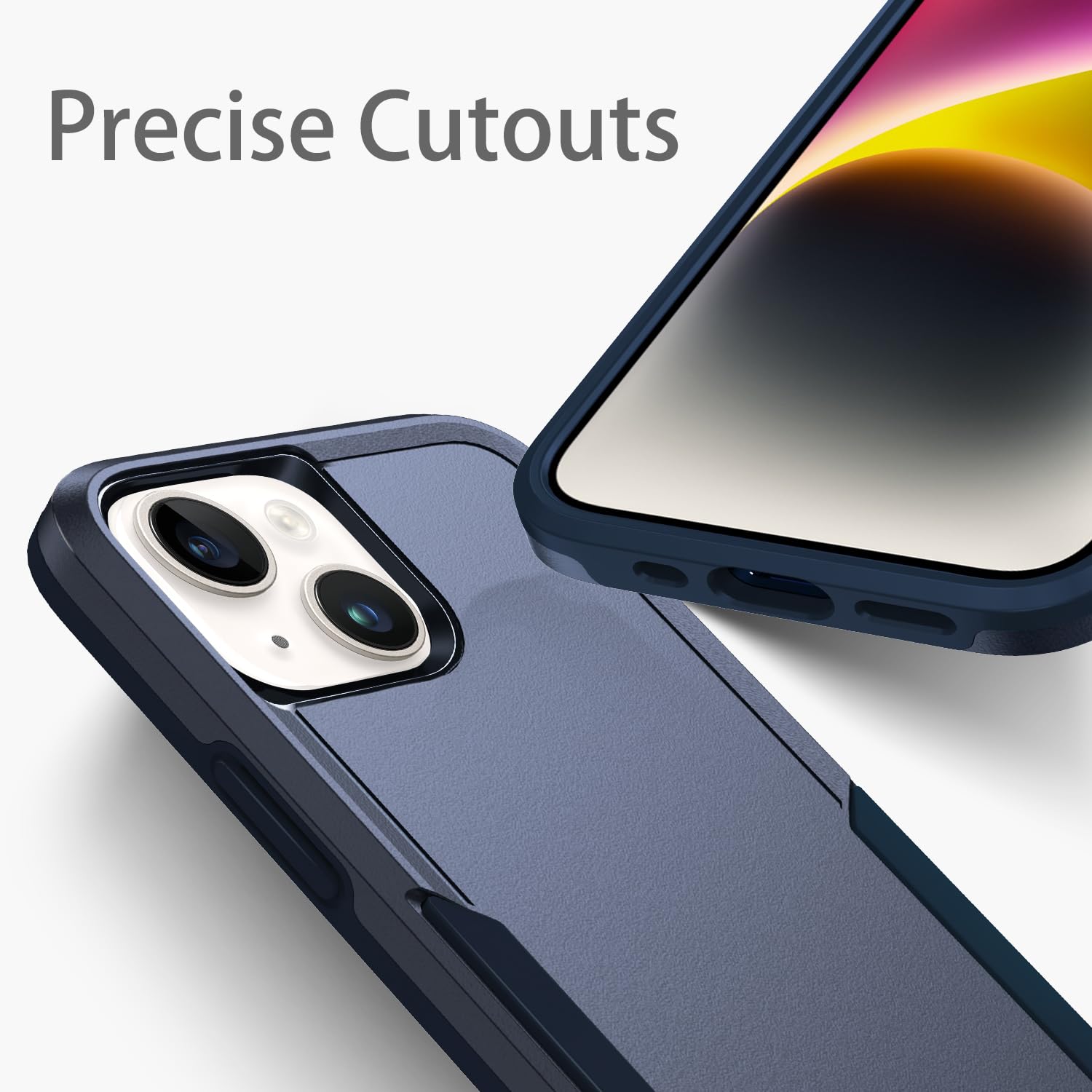 Hsefo Compatible With Iphone 14 Case, Heavy Duty Protection Shockproof Dropproof Dustproof Anti Scratch Phone Case Cover Protect