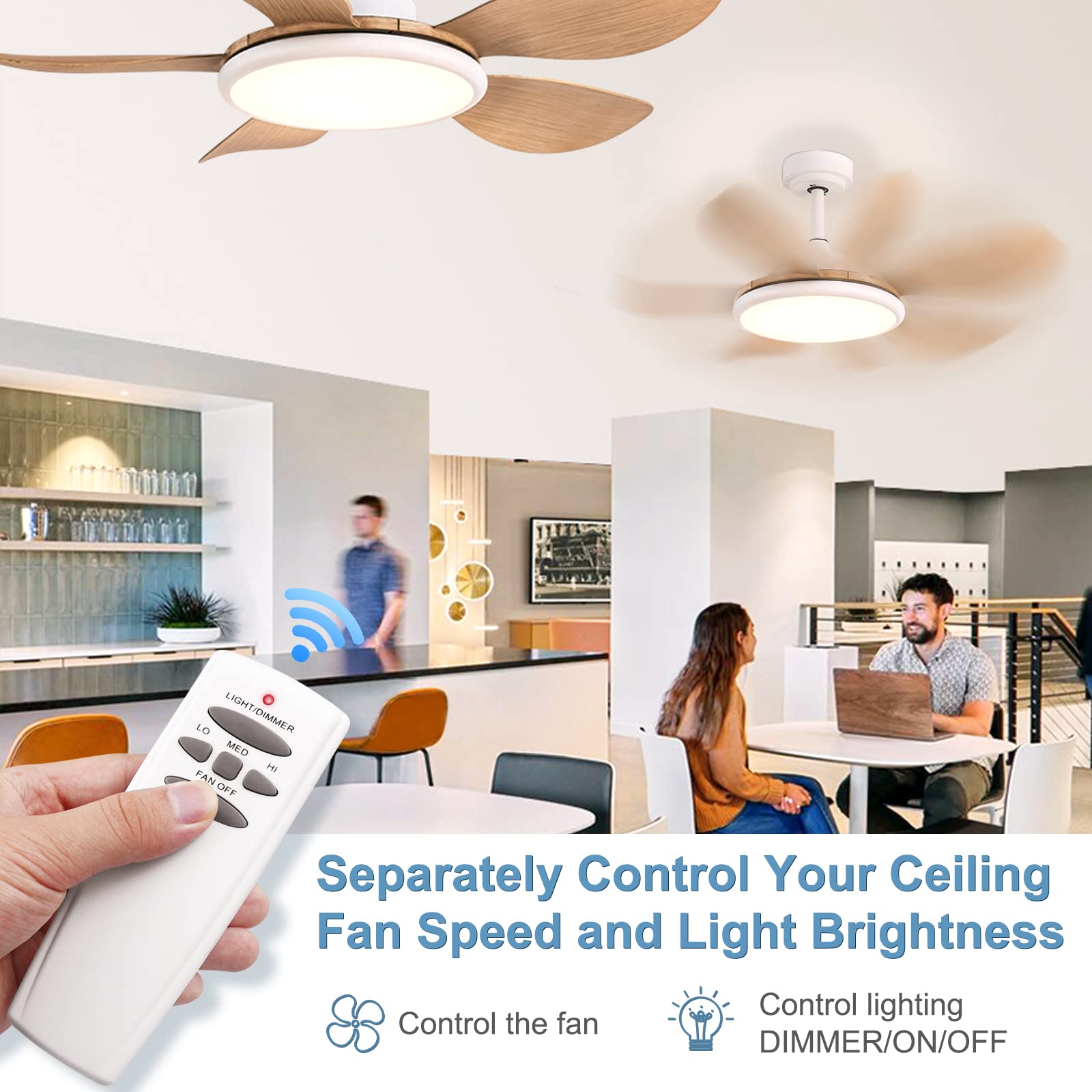 Hampton Bay Hunter Ceiling Fan Remote Control Replacement For Fanhd Hd5 Uc7078T Rr7079T L3H2010Fanhd L3H2014Fanhd,3-Speed With L