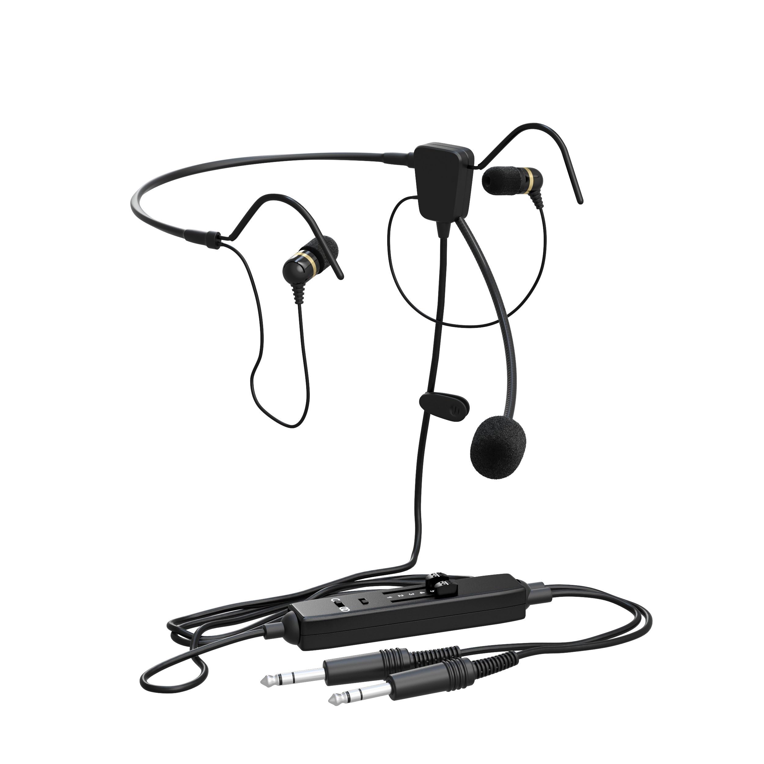 Faro Air In Ear Aviation Headset Premium Pilot Headset   Compare With Clarityaloft, Black