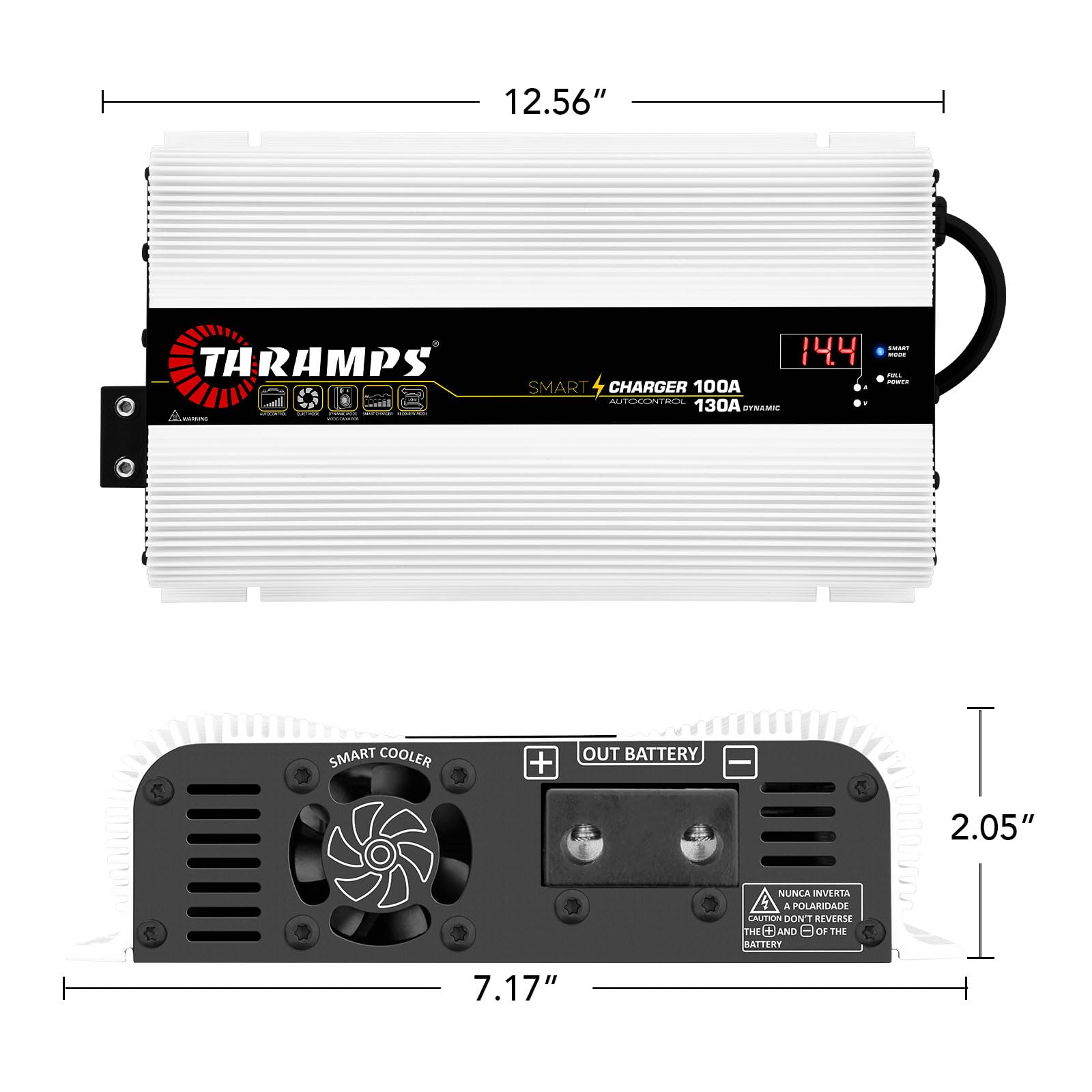 Taramps Smart Charger 130A - 1850W Car Audio Power Supply, Bivolt Automatic 127/220VAC, Dynamic Mode, White