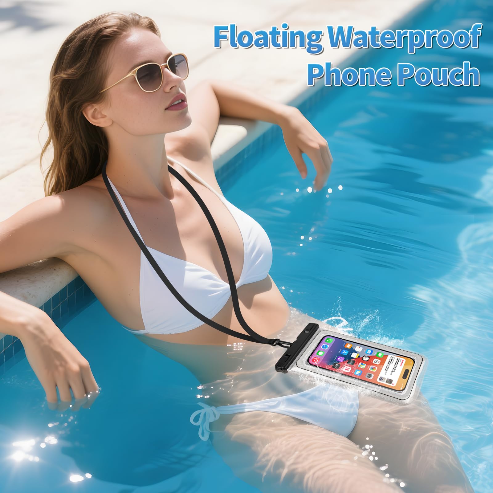 Floating Waterproof Phone Pouch, Ipx68 Waterproof Phone Case With Lanyard For Iphone 16 15 14 13 Pro Max Samsung S25 S24 S23 S22