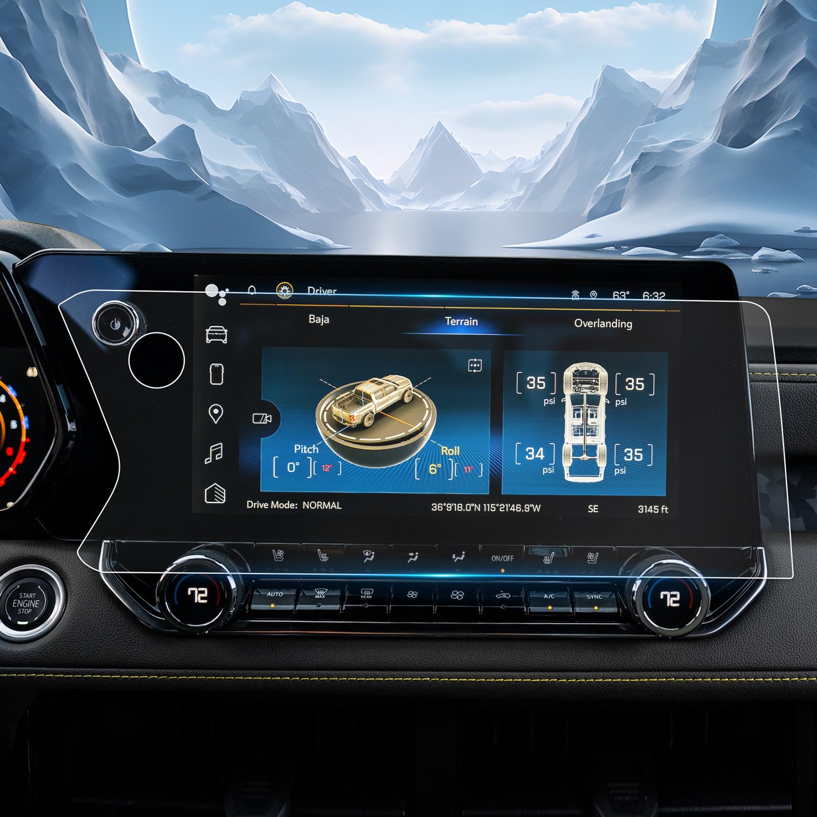 Yee Pin 2024 2025 Chevy Colorado Screen Protector 2023 2024 Canyon/Colorado 11.3' Screen Protector For Colorado 2023 2024 2025 Chevrolet Colorado Zr2/Z71 & Gmc Canyon At4/Denali/At4X/Elevation 2 Pack