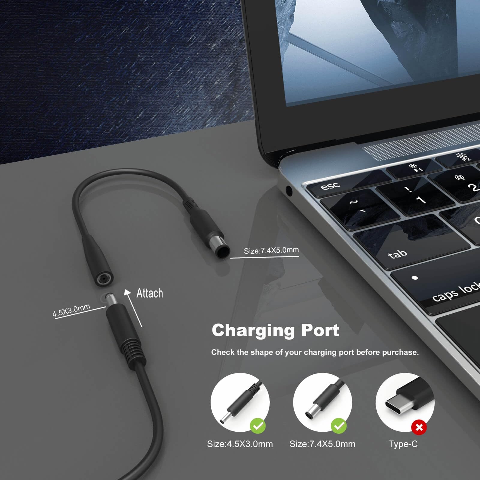 65W 45 Watt Ac Adapter For Dell Laptop Charger All Round Tips For Latitude 5400 7490 7400 5490 5480 5590 7480 5500 5580, Inspiro