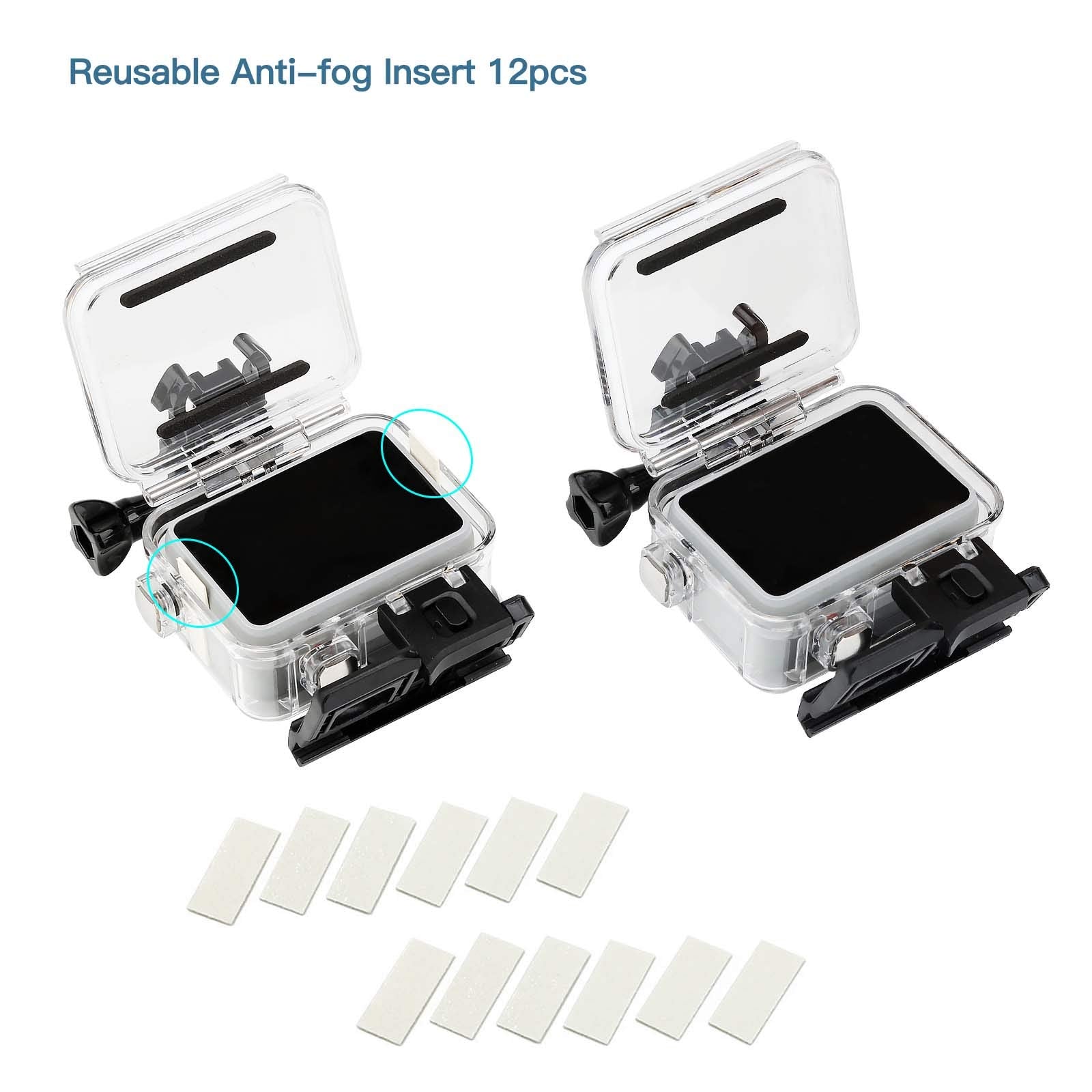 D&F Waterproof Housing Case For Hero7 White & Hero 7 Silver, 30M Underwater Photography Protective Shell With Screen Protector F