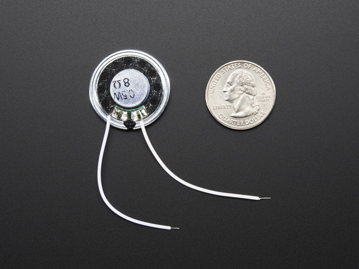 Adafruit Mini Metal Speaker W/Wires - 8 Ohm 0.5W [Ada1890]