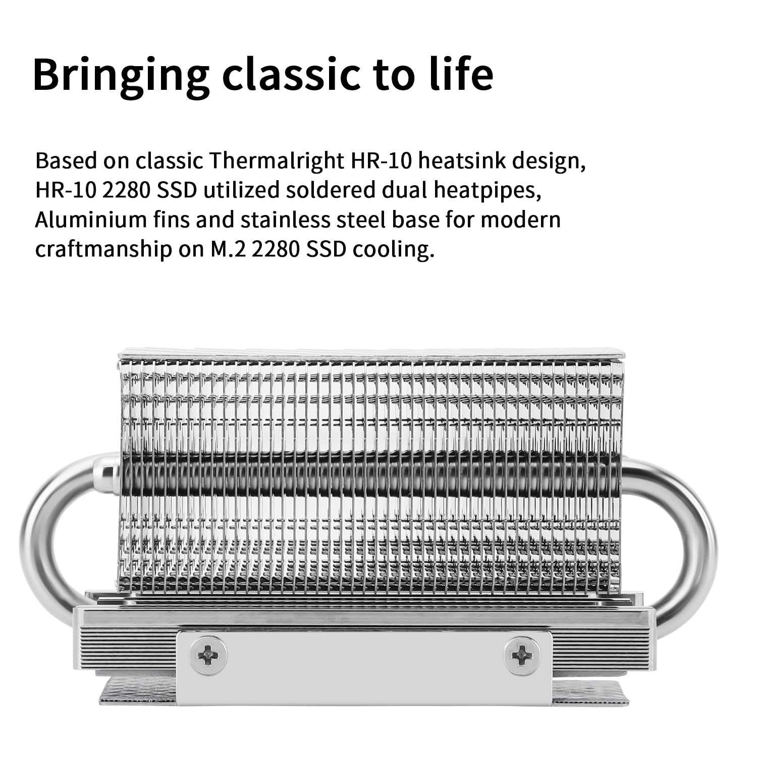 Thermalright Hr10 2280 Ssd Heatsink Cooling,Double Sided Heat Sink,4  5Mm Heatpipes, With Thermal Silicone Pad For 2280 Ssd Pc A