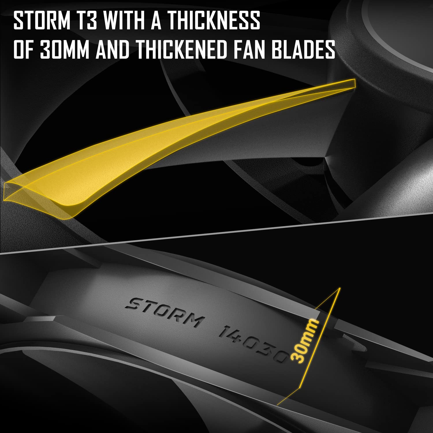 Antec 30Mm Thickness Fans, 140Mm X 30Mm Case Fans, Pwm Fans, 1500Rpm, 95.44Cfm, 1.94Mmh2O, 4 Pin Pwm Connector, 140Mm Fan, Storm