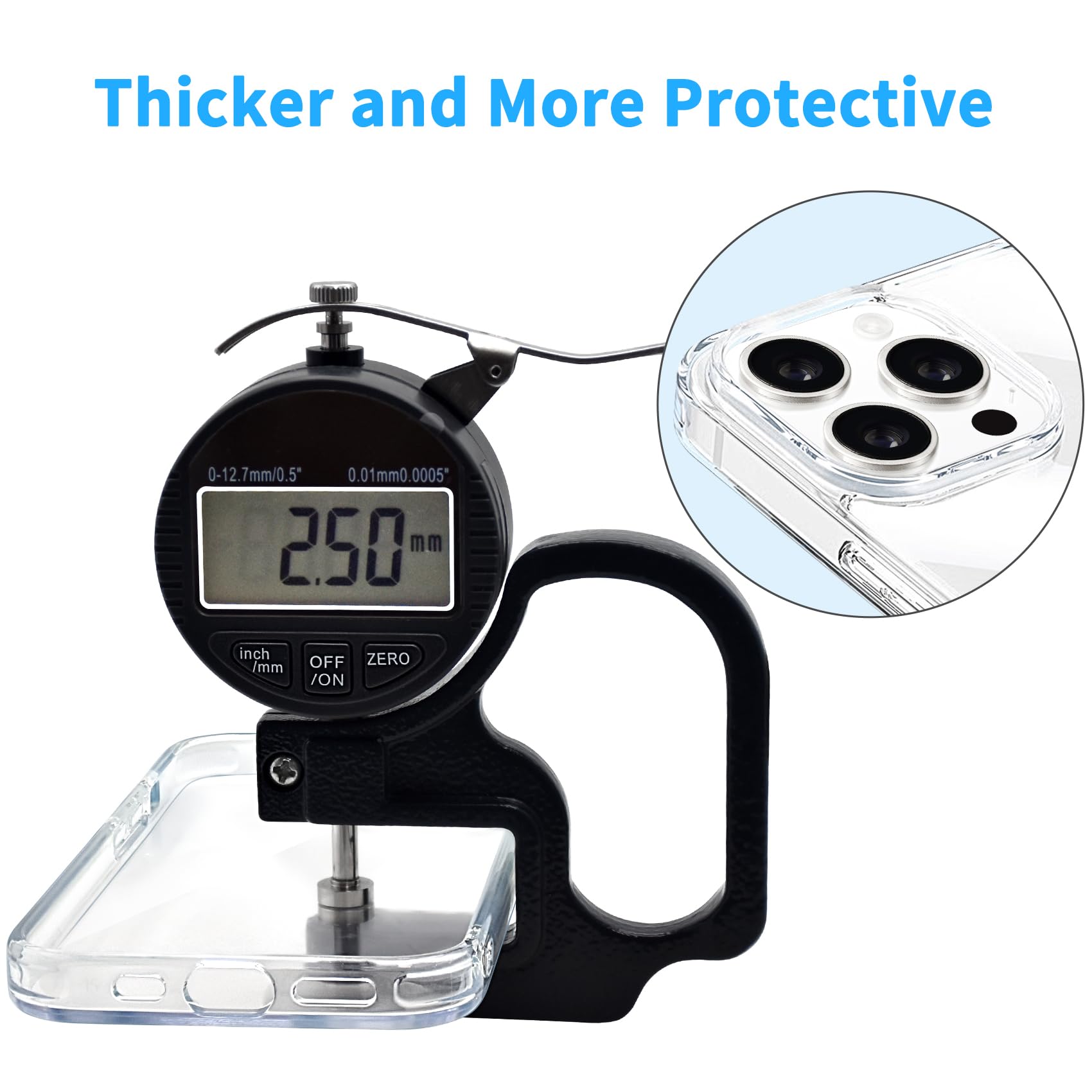 Jjgoo Compatible With Iphone 13 Case Clear, 2.5Mm Thickness Heavy Duty Transparent Soft Anti Scratch Shockproof Protective Phone