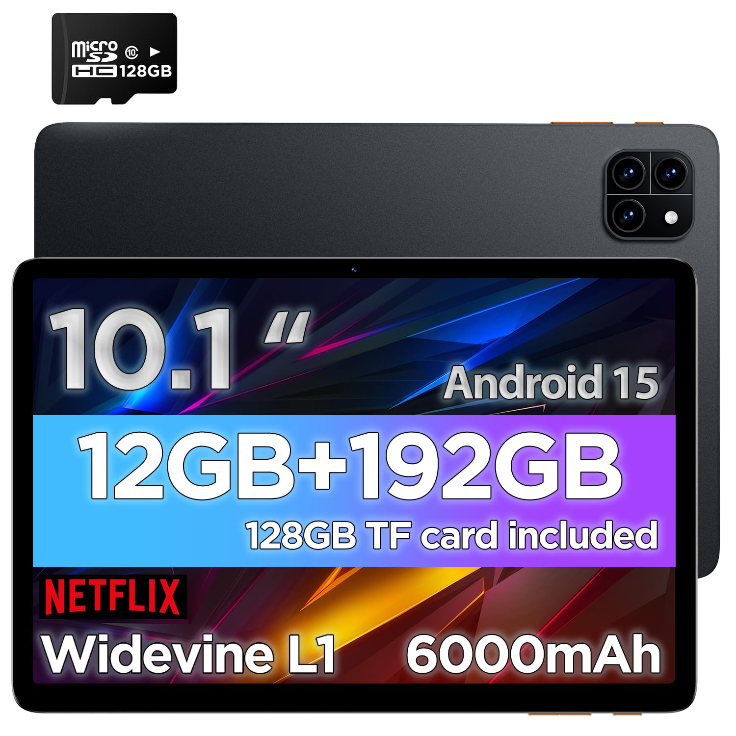 Callsky-Tab 10 Inch Tablet, Android Tablet 10 Inch, Android 15 Tablets, 12GB RAM+ 192GB ROM(2TB Expand),Octa-Core Processor Tabl