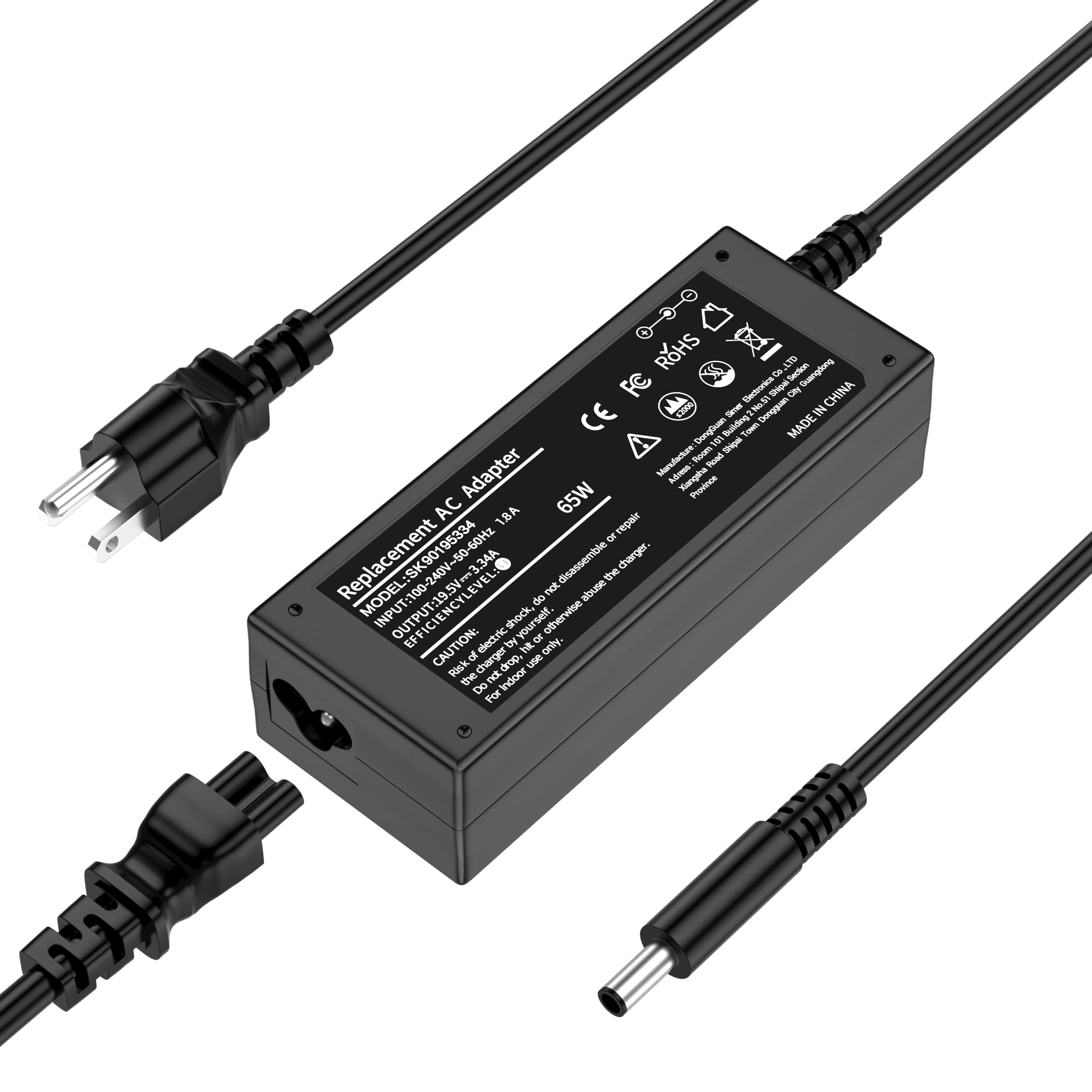 65W Ac Adapter Charger Replacement For Dell Inspiron 15 3000 Charger 3552 3558 3576 3580 5551 5557 5558 5559 5566 5567 5568 5570