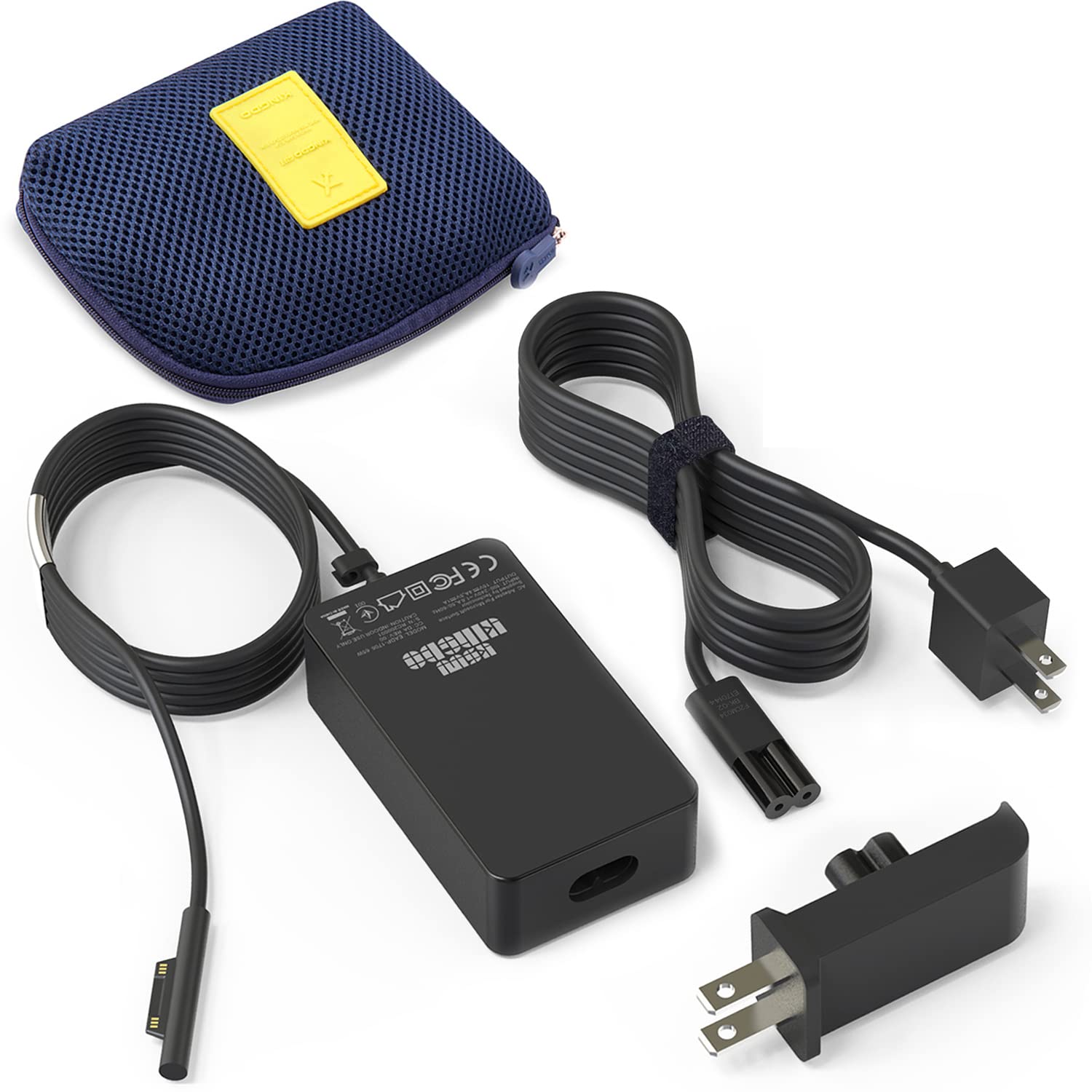 Surface Pro Surface Laptop Charger,65W Power Supply Adapter[Updated] For Microsoft Surface Pro 9/8/X/7+/7/6/5/4/3,Surface Laptop 5/Studio/4/3/2/1,Surface Book,Surface Go 3/2/1.Support 44W,36W,Led,Case