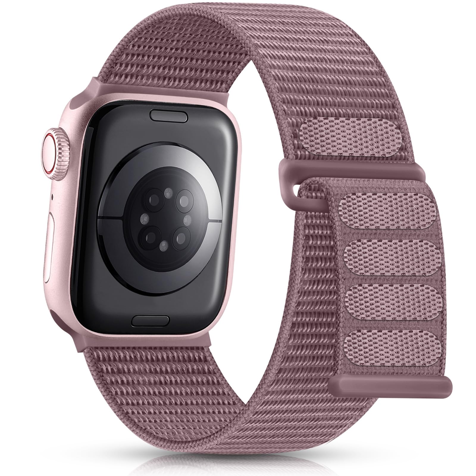 Nylon Sport Loop Bands Compatible With Apple Watch Band 40Mm 41Mm 38Mm 42Mm 46Mm 44Mm 45Mm 49Mm Women Men, Adjustable Stretchy W