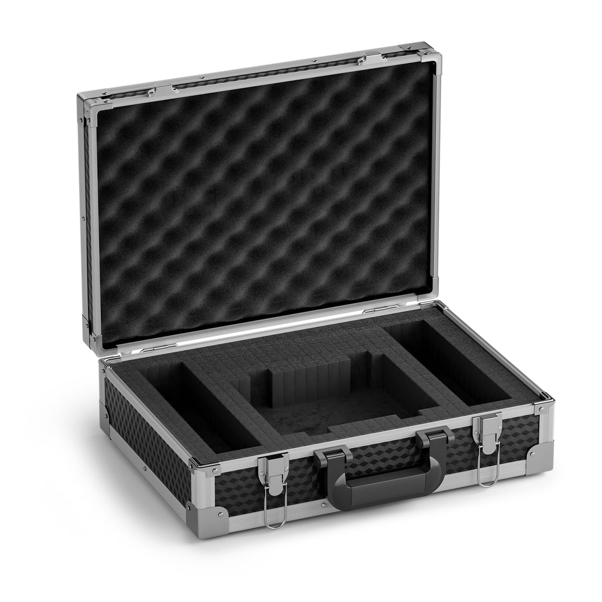 Phenyx Pro Medium Size Carrying Case, Customizable Pre Diced Foam, Aluminum Alloy Sturdy Build, Suitable For Wireless Mic System