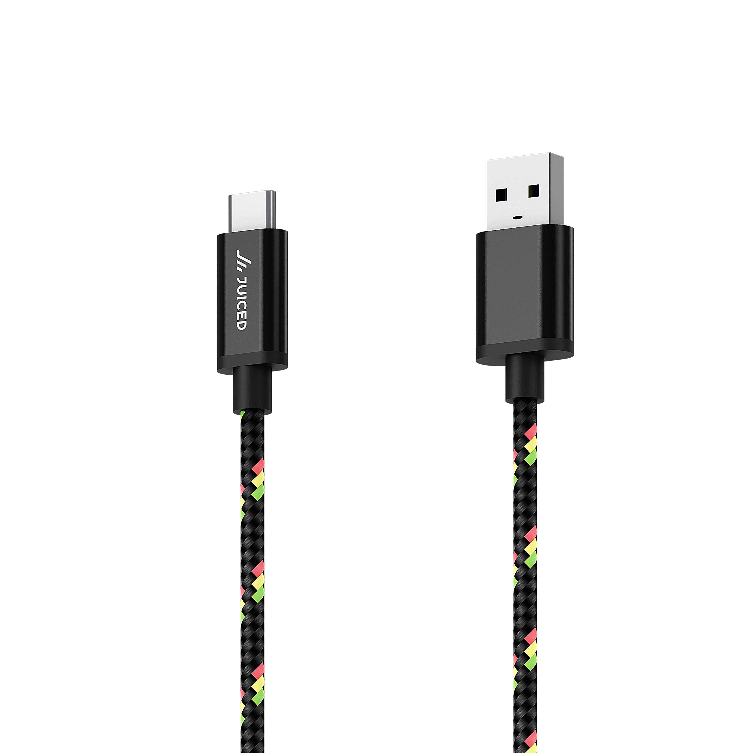 Juiced Systems Usb C To Usb A 10 Gbps Usb 3.2 Gen 2 Data Power Cable | 2 Meter 6.5 Ft Length | Fast Charging With Quick Data Transfers