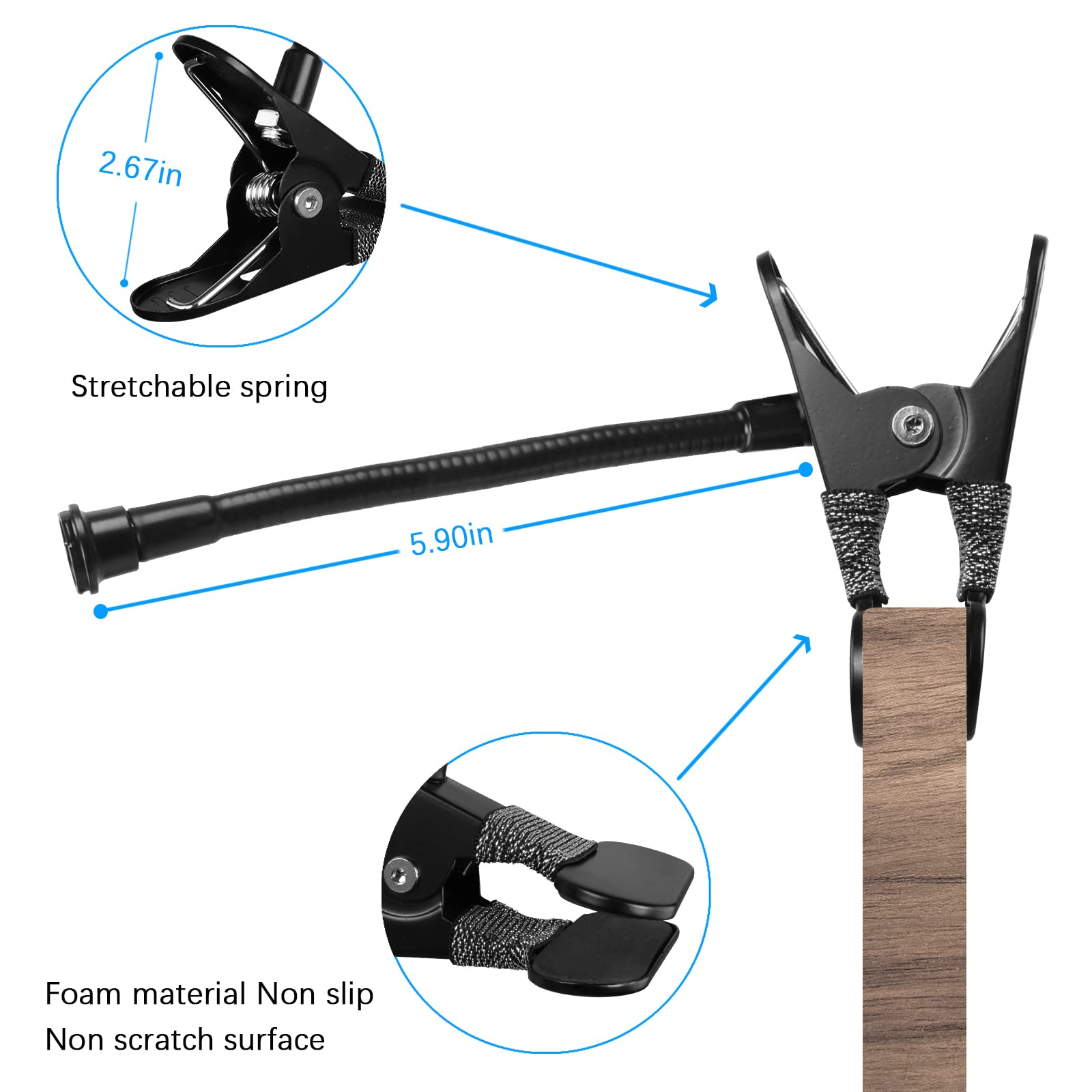 Flexible Clip Mount For Blink Outdoor 4/Blink Outdoor/Xt2/Xt/Mini/Arlo And More Security Cameras For Pole,Tree, Fence(No Drill, Black,1 Pack)