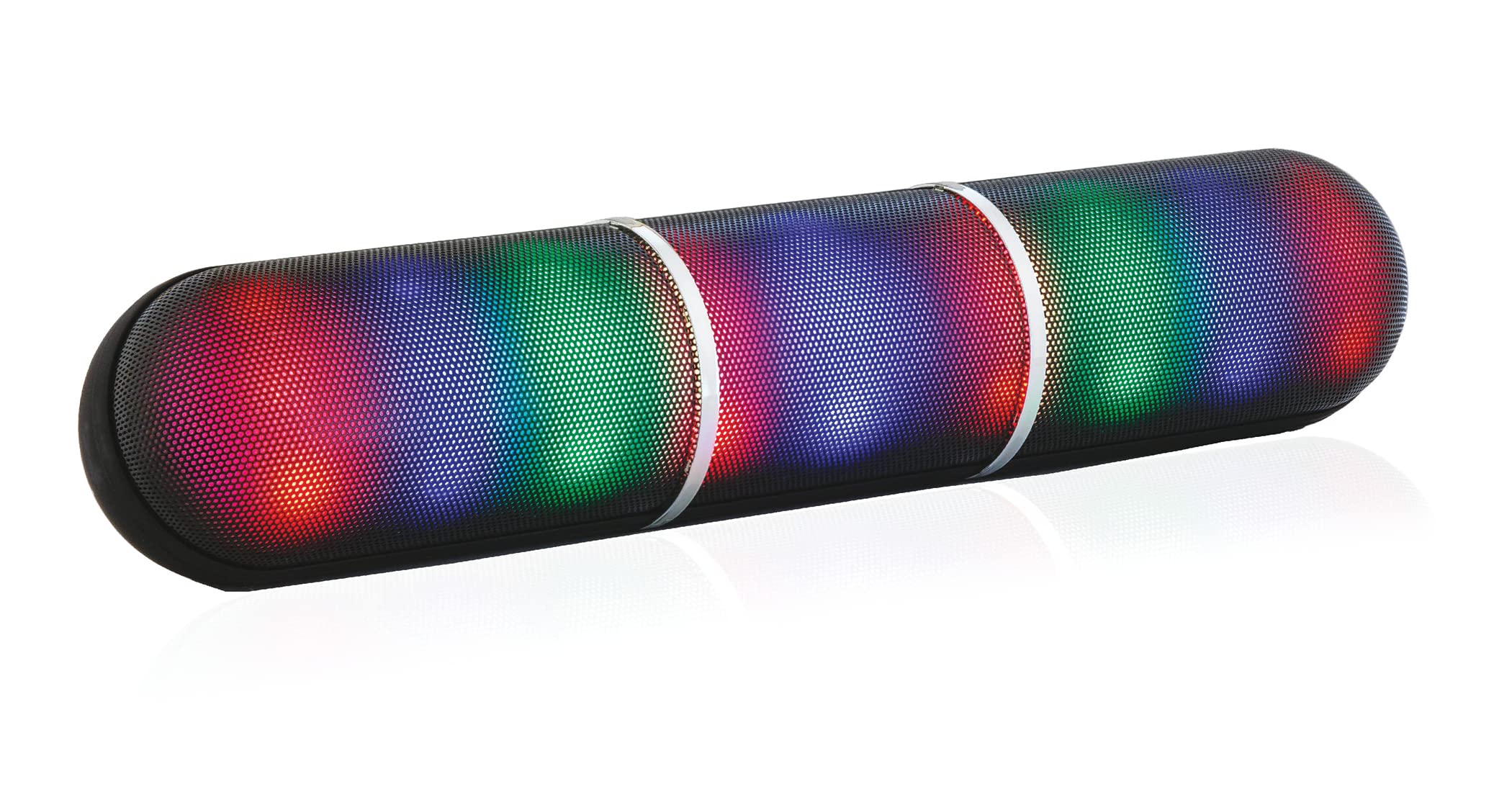 Naxa Electronics NAS-3092 The Illuminator Bluetooth Speaker with LED Flashing, Lights Black