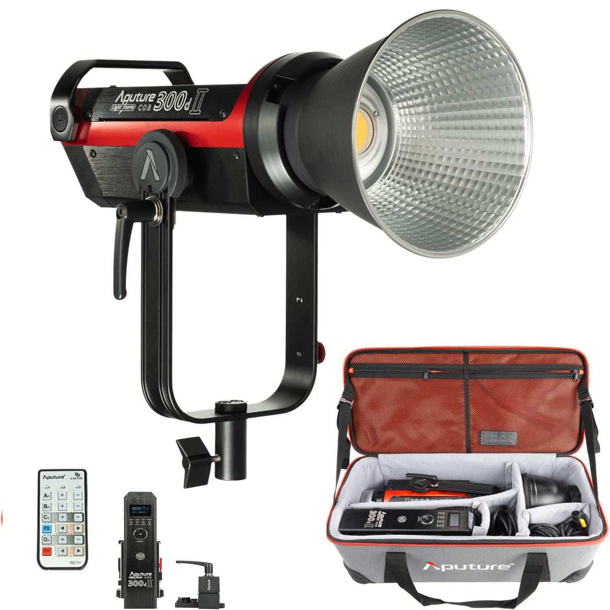 Aputure 300D Ii,Aputure Mark Ls C300D Ii Light Storm 350W 5500K Daylight Balanced Led Video Cri 96+ Tlci96+ 45000Lux@0.5M With T