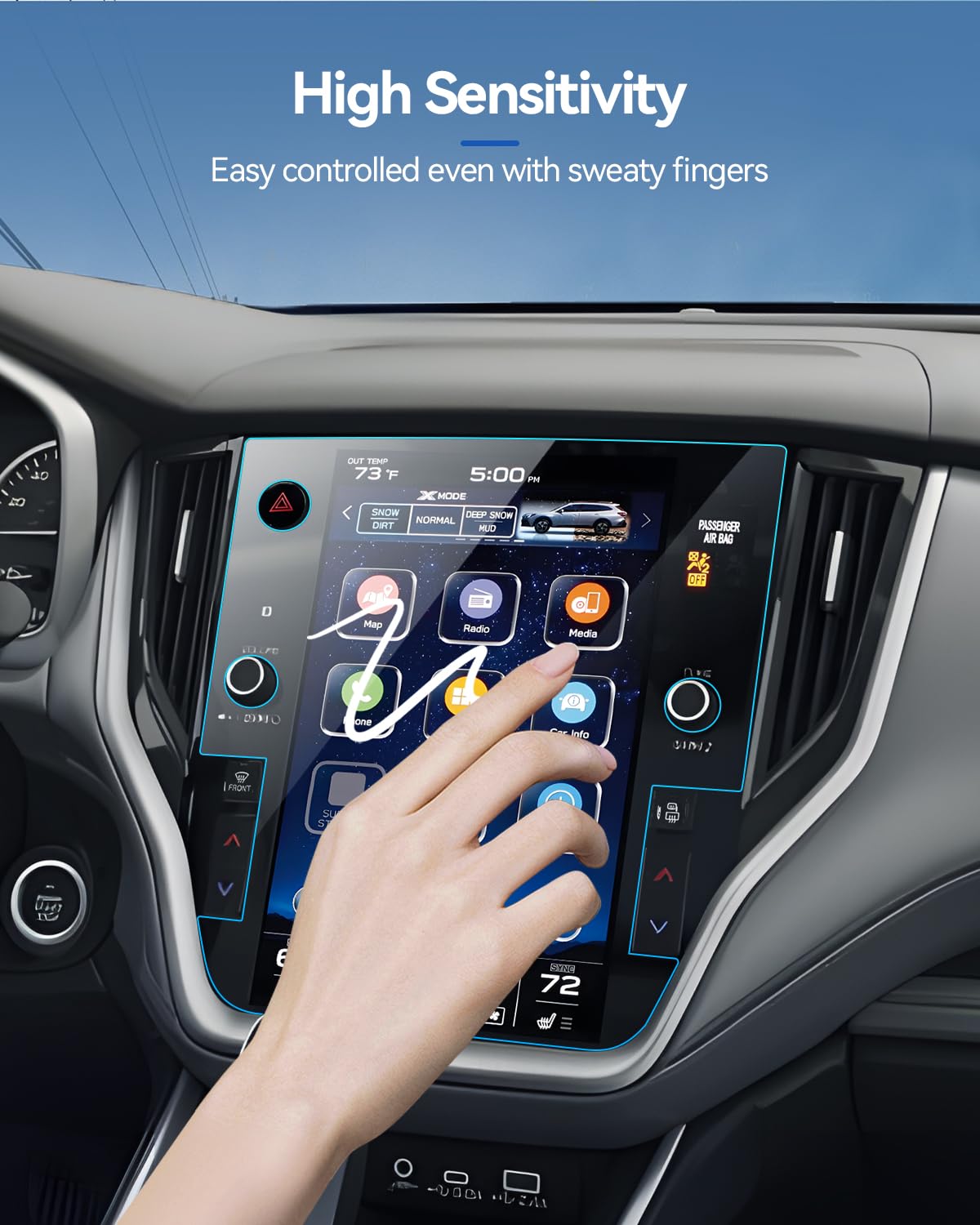 Lantu Car Screen Protector For 2024 2023 2022 2021 2020 Subaru Outback Legacy Starlink Accessories Navigation Touchscreen Protec